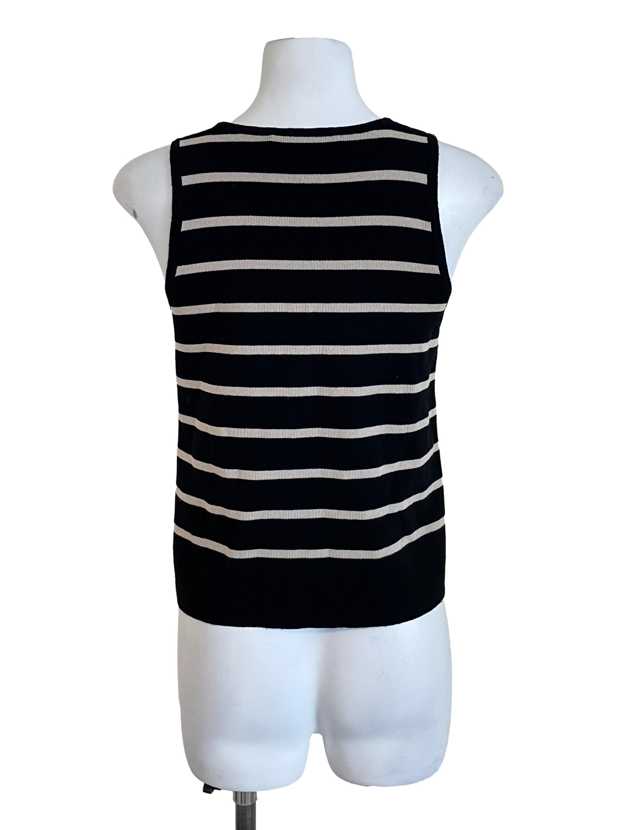 Black Bengal Stripe Knit Top