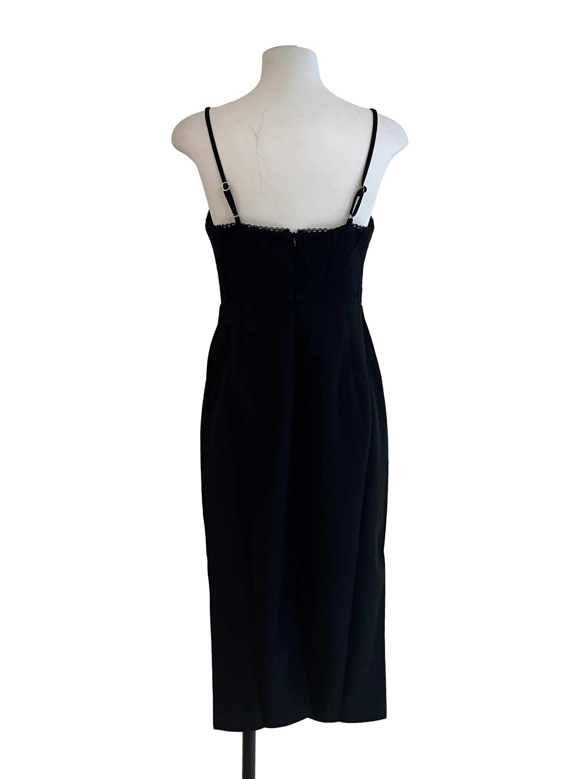 Pitch Black Spaghetti Strap Dress