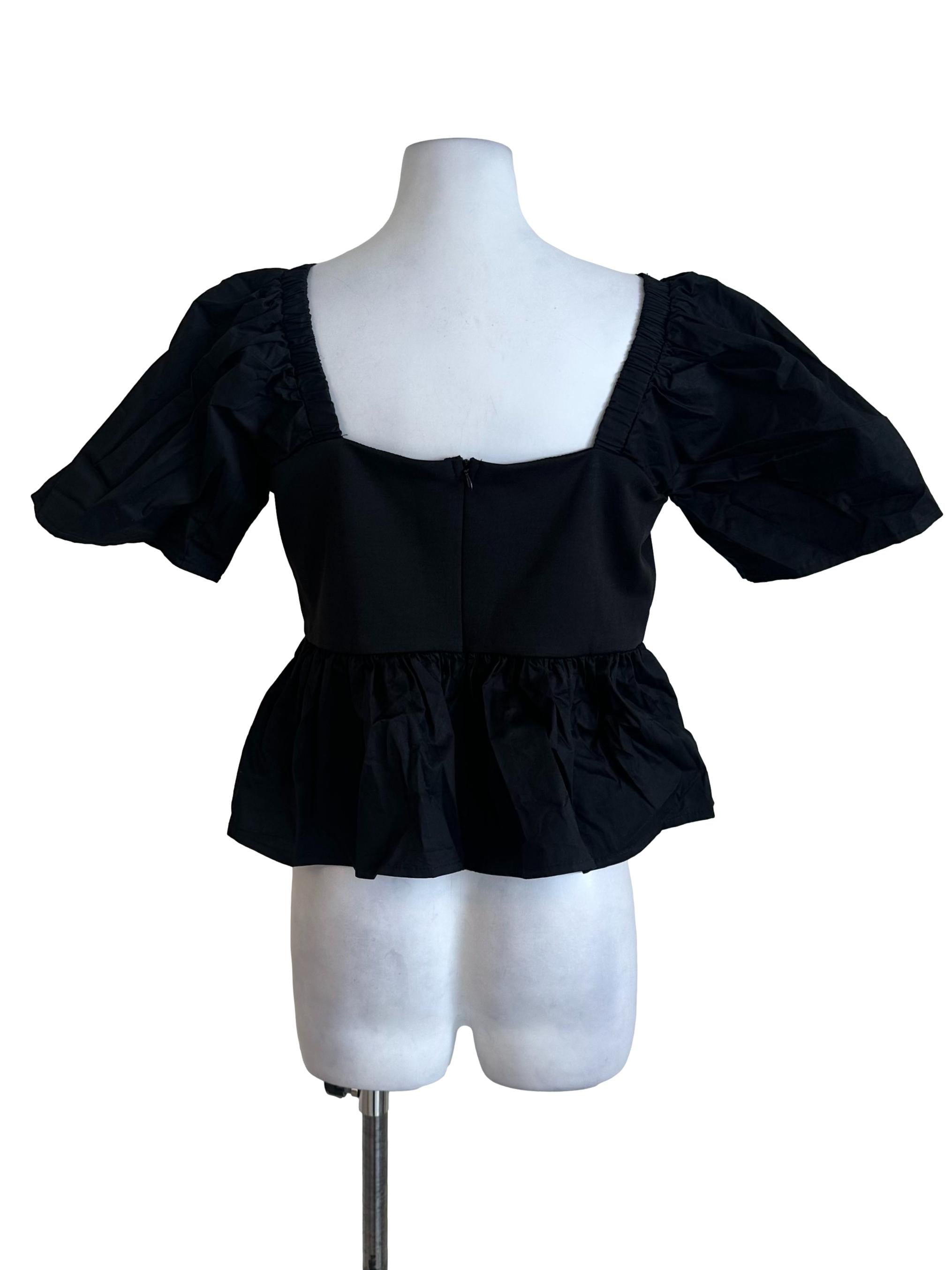 Black Peplum Top