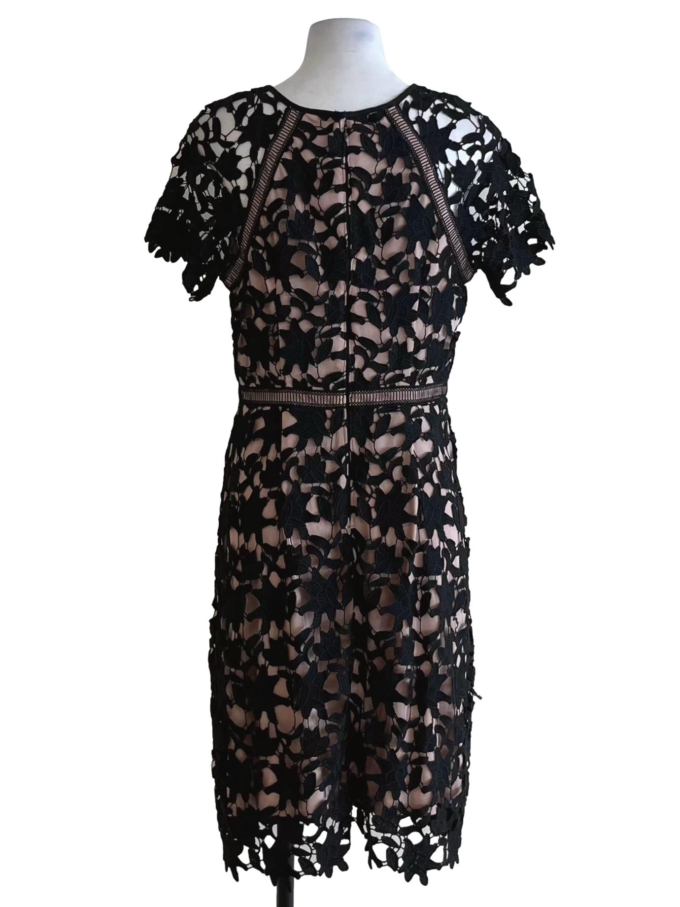Black Lace Empire Dress