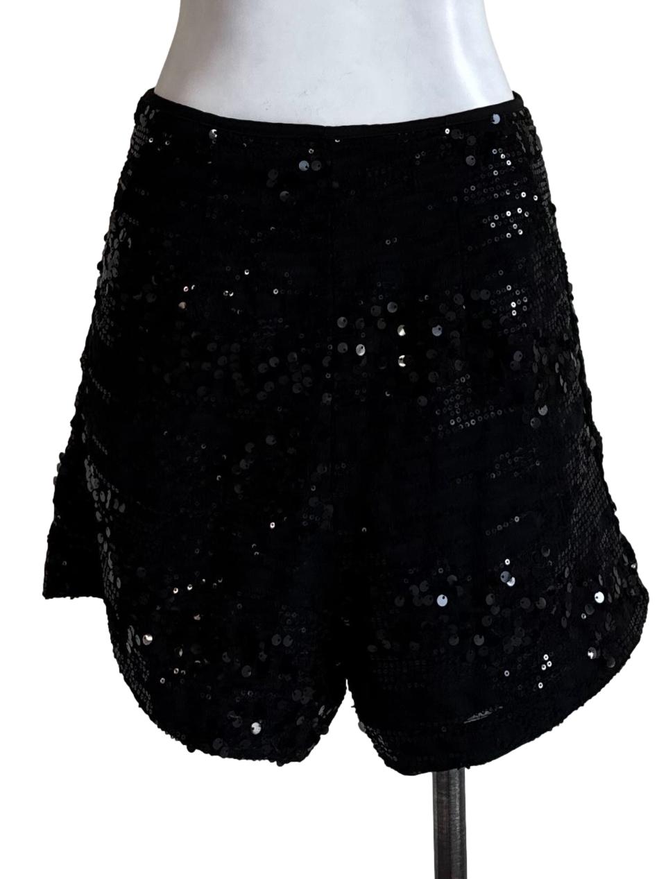 Black Sequin Shorts