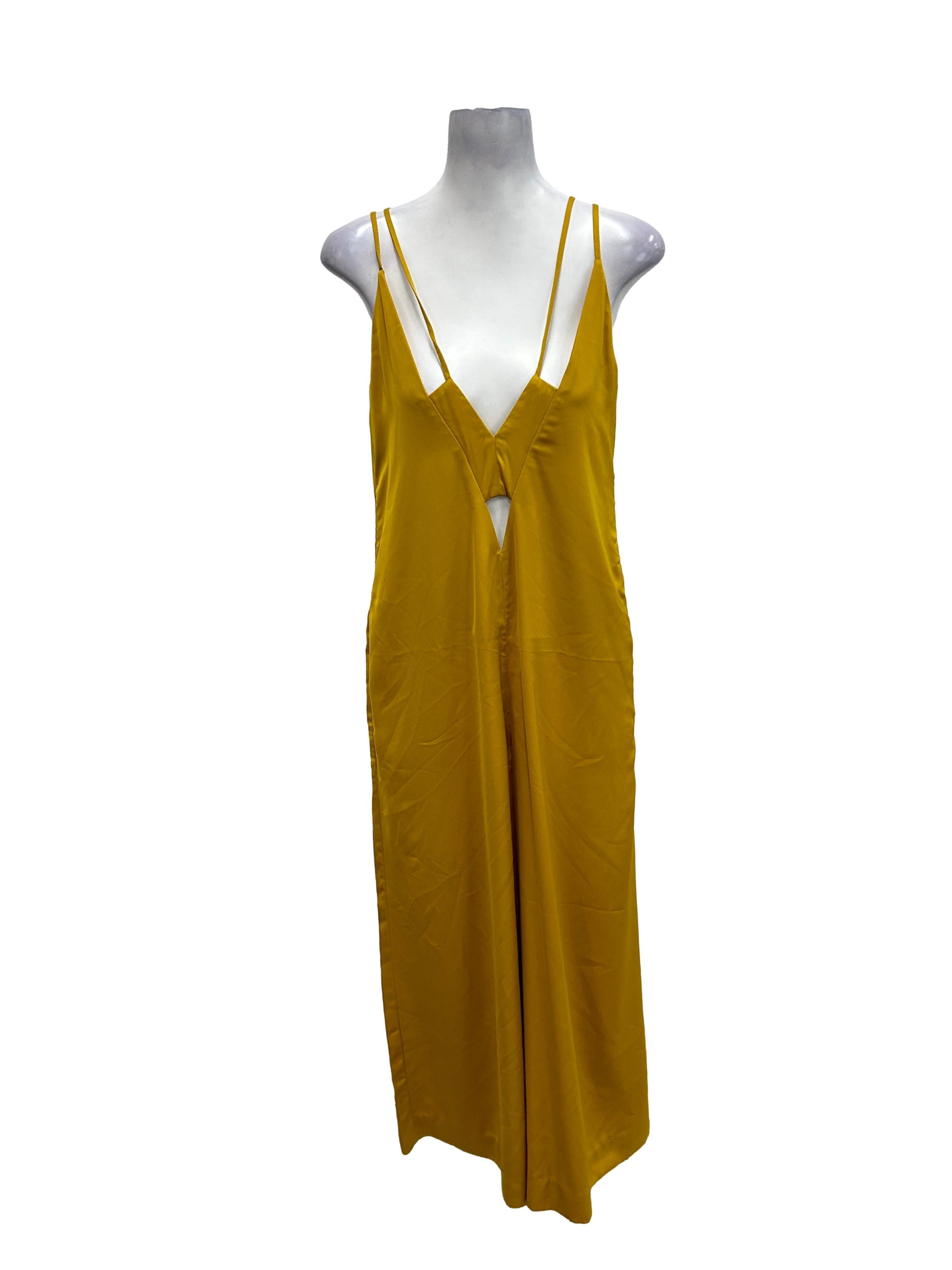 Mustard Satin Jumpsuit