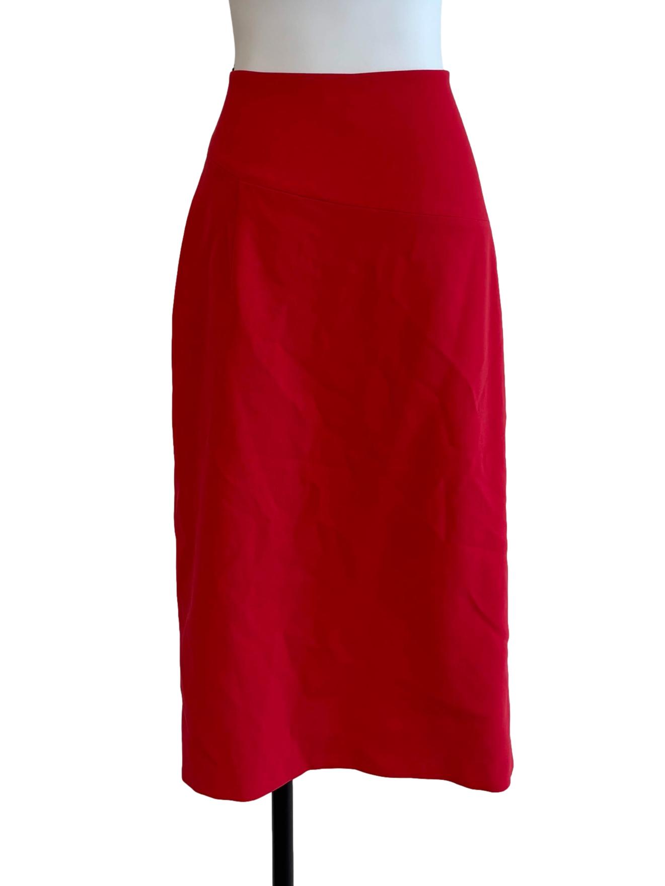 Fire Red Midi Skirt