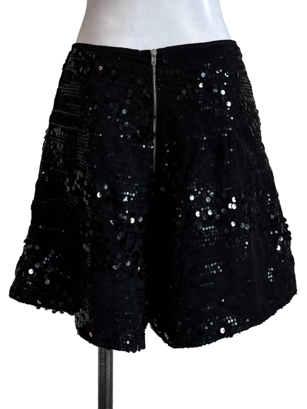 Black Sequin Shorts