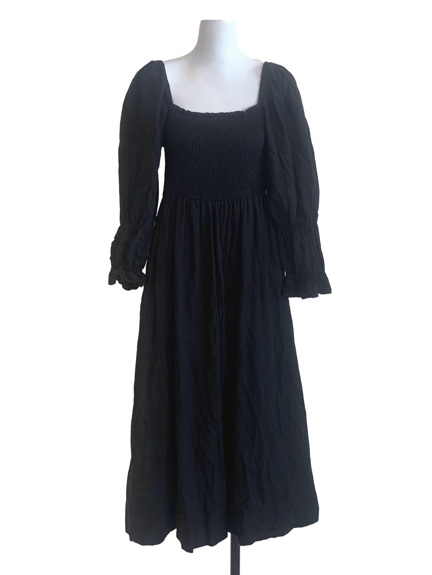 Black Square Neck Dress