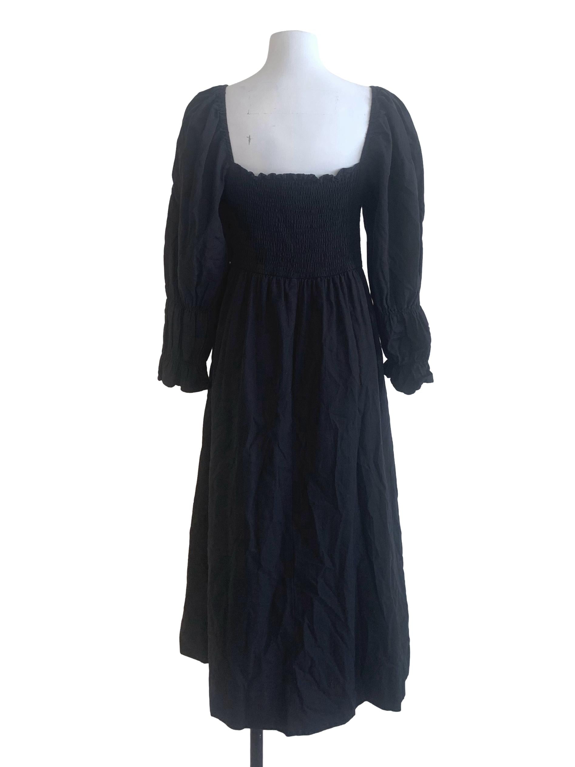 Black Square Neck Dress