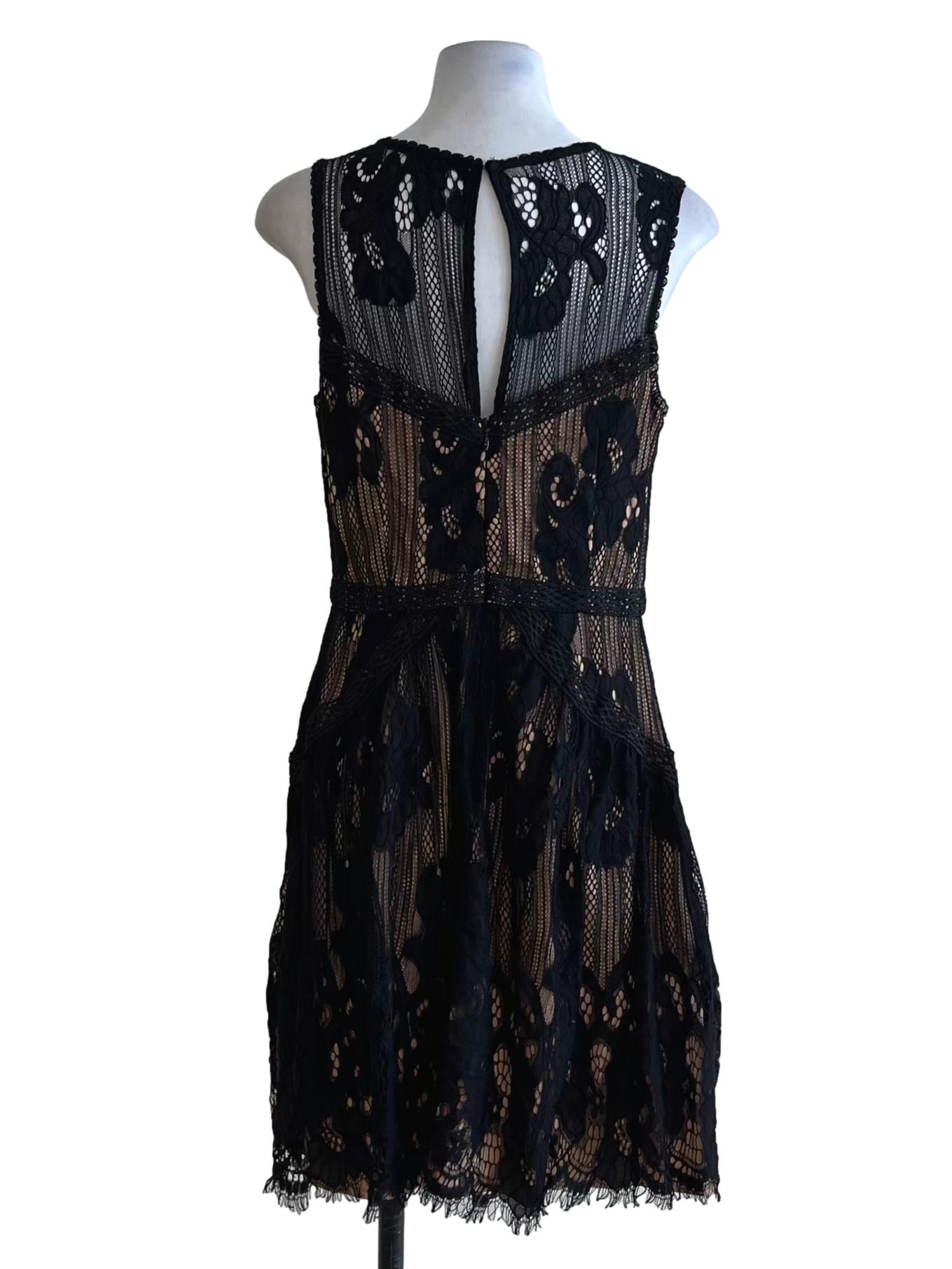 Black Lace A-Line Dress