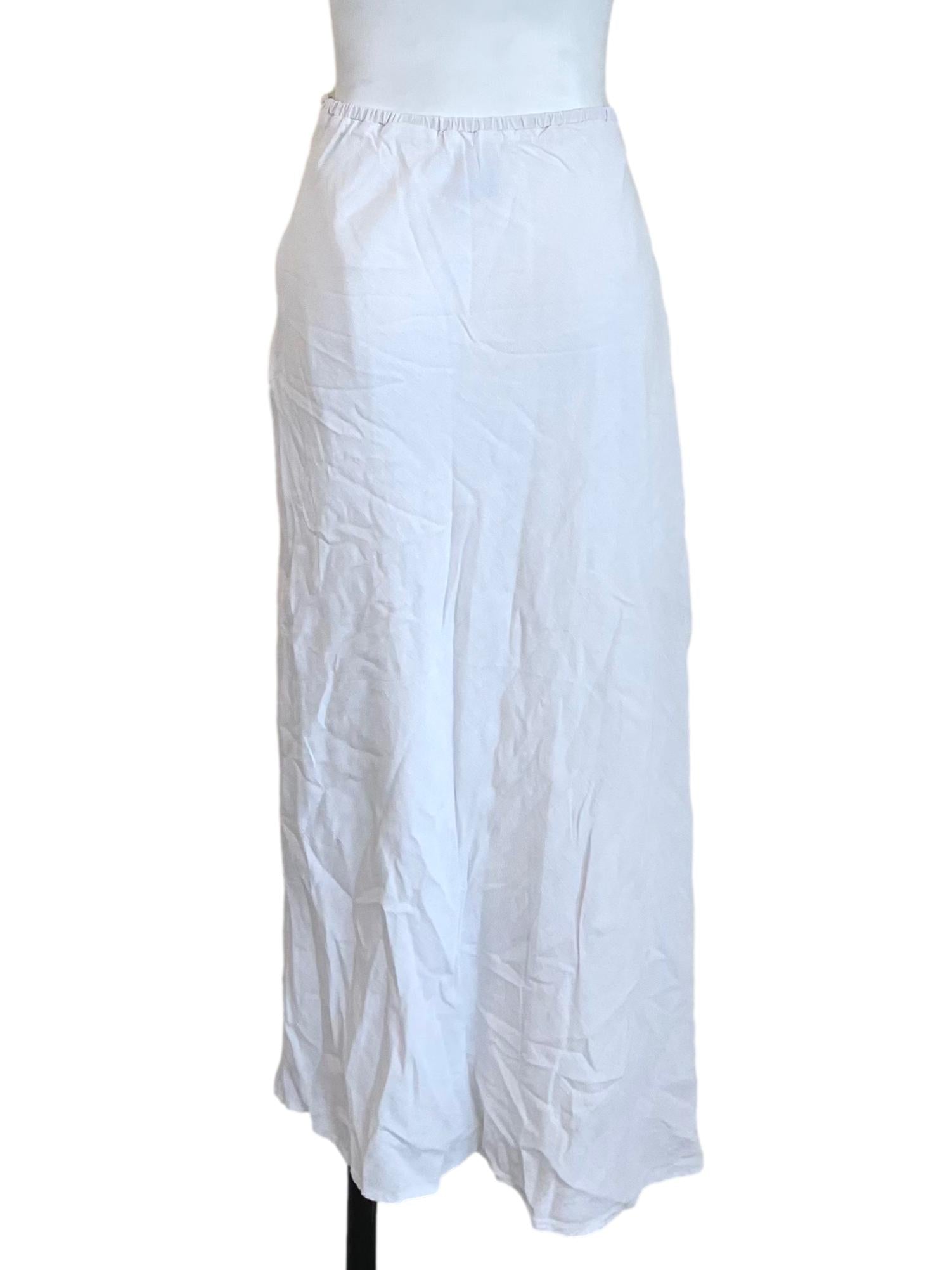 White A-Line Long Skirt