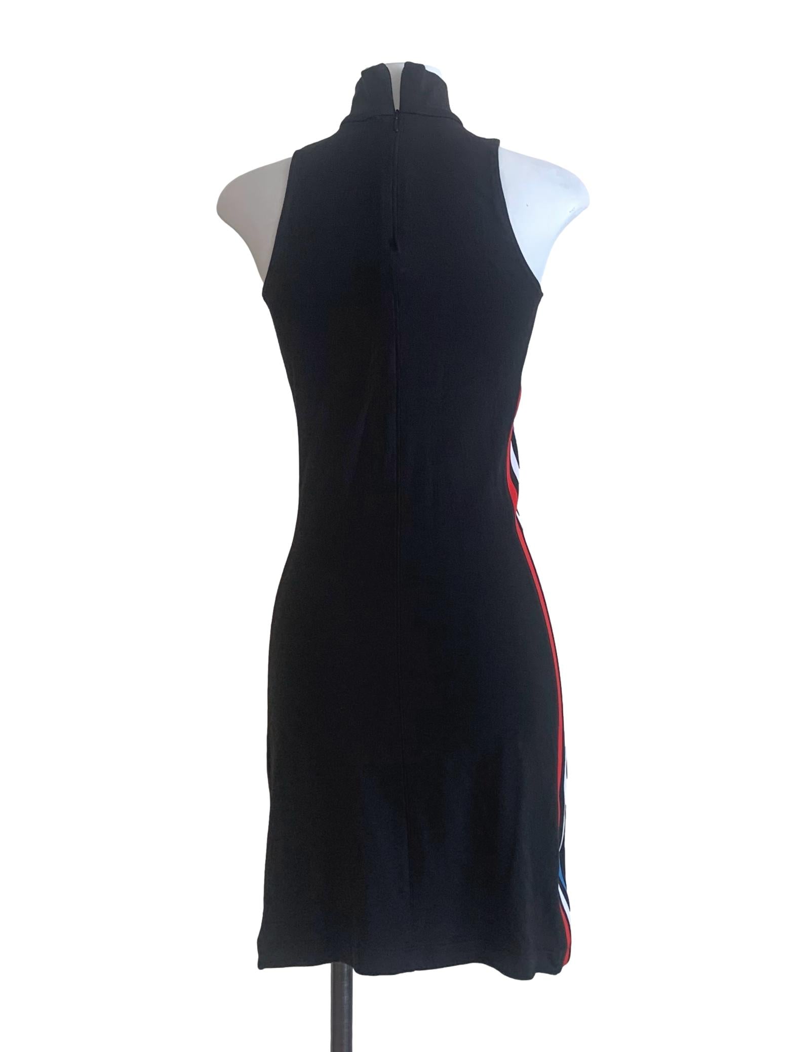 Black High Neck Bodycon Dress