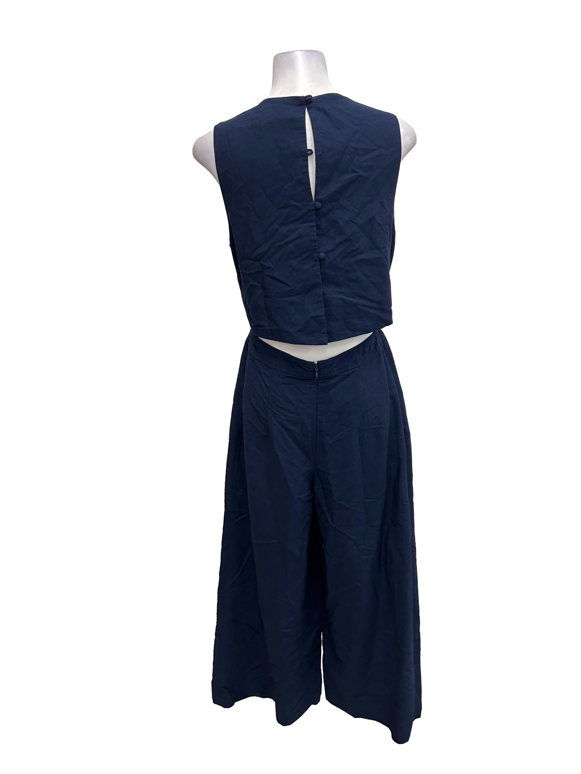 Navy Cut Out Jumpsuit