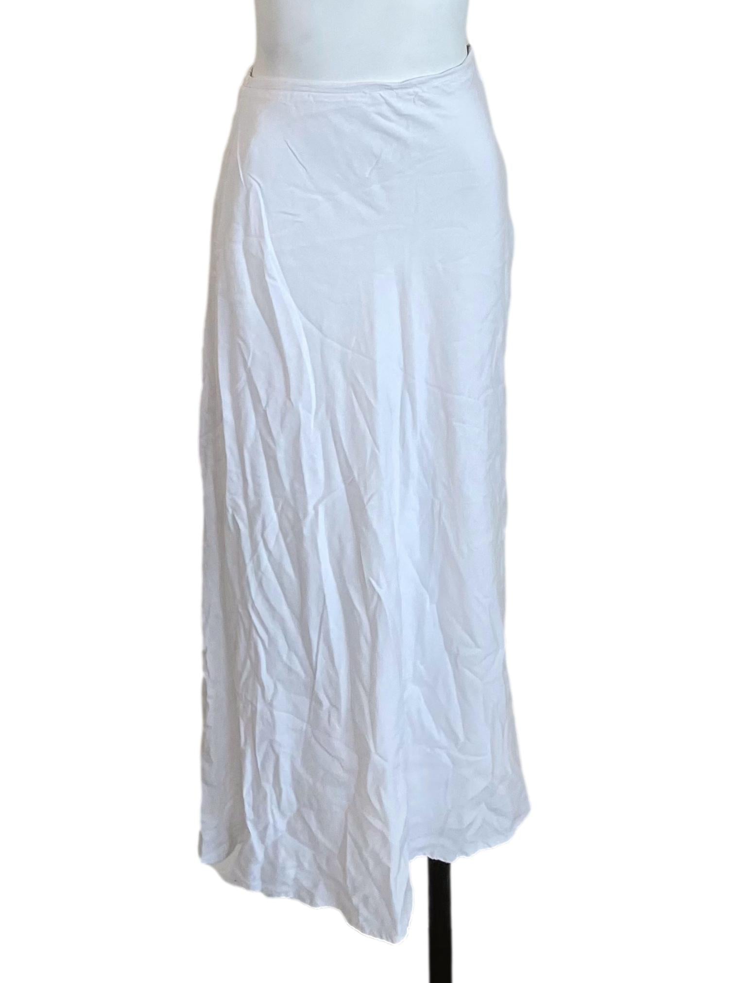 White A-Line Long Skirt
