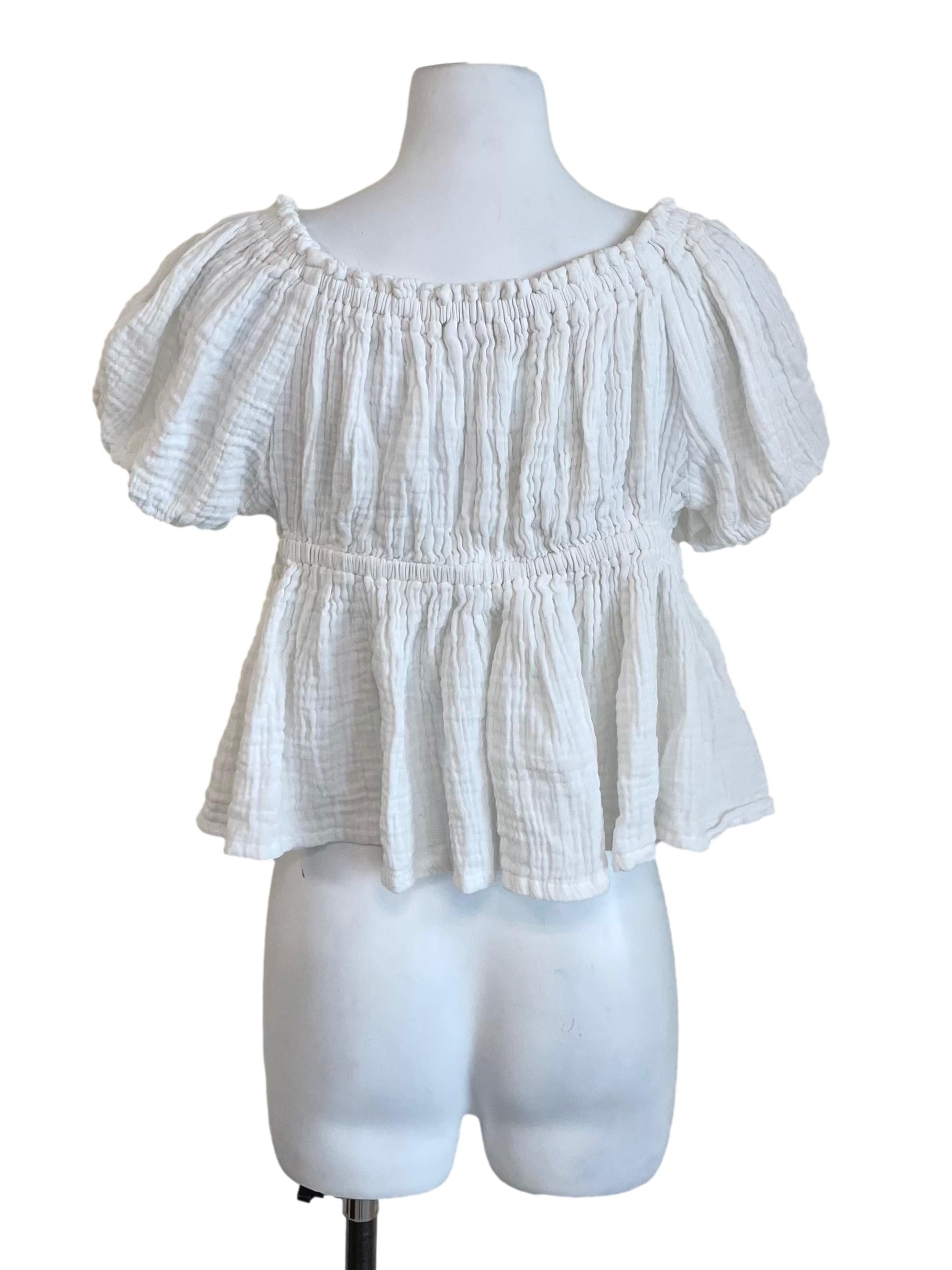 White Peplum Gypsy Top