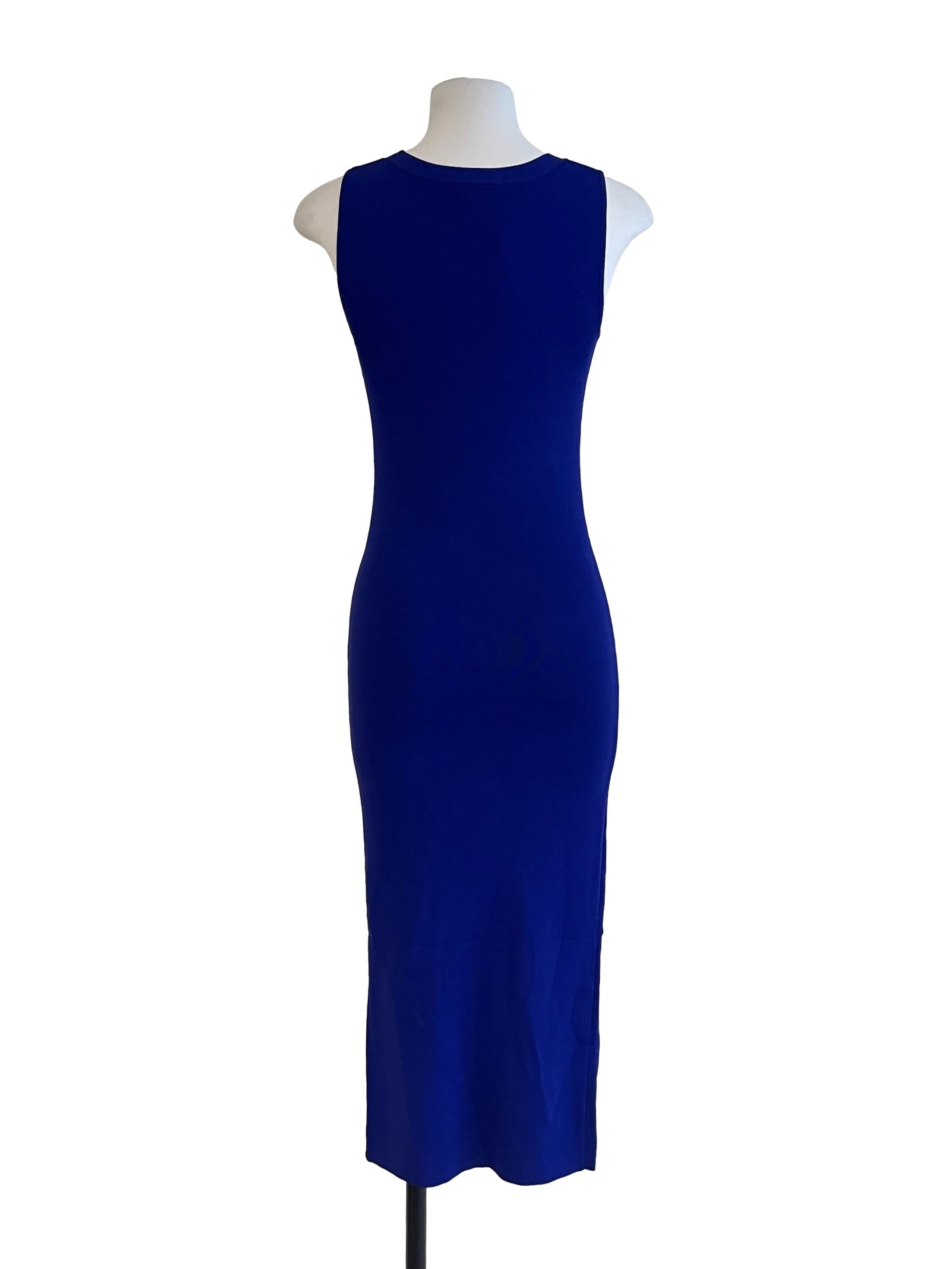 Violet Purple Round Neck Sleeveless Dress