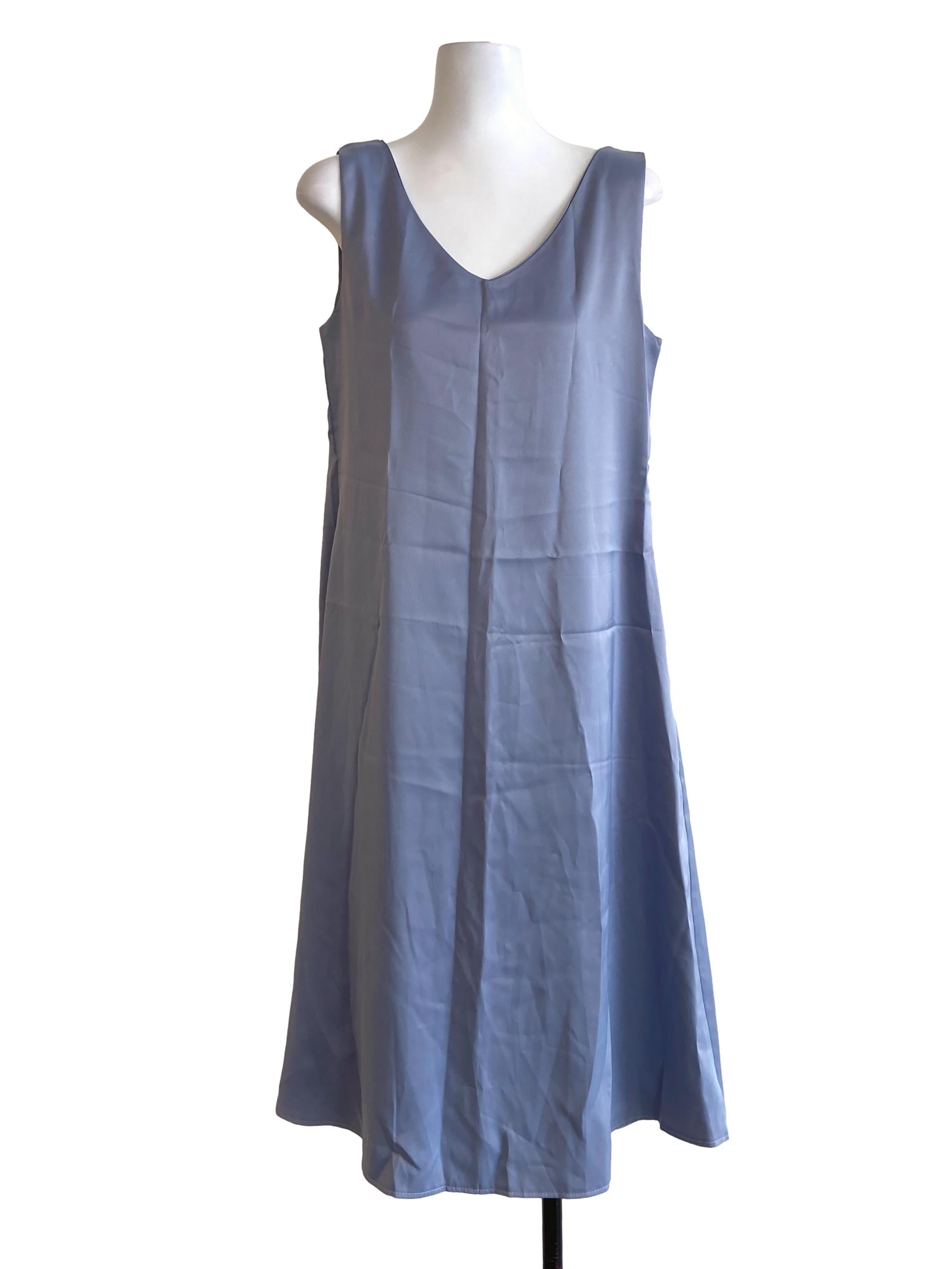 Frost Blue Slip Dress