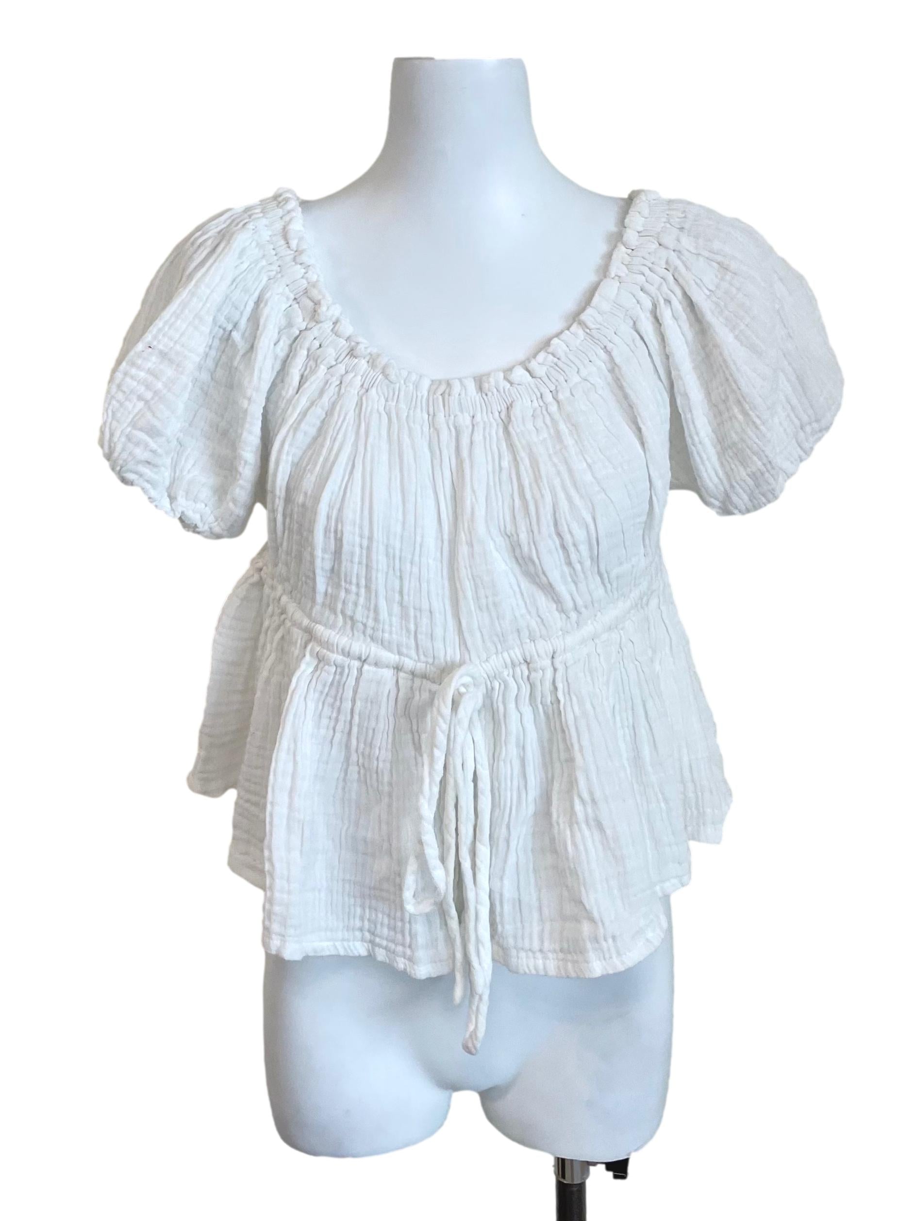 White Peplum Gypsy Top
