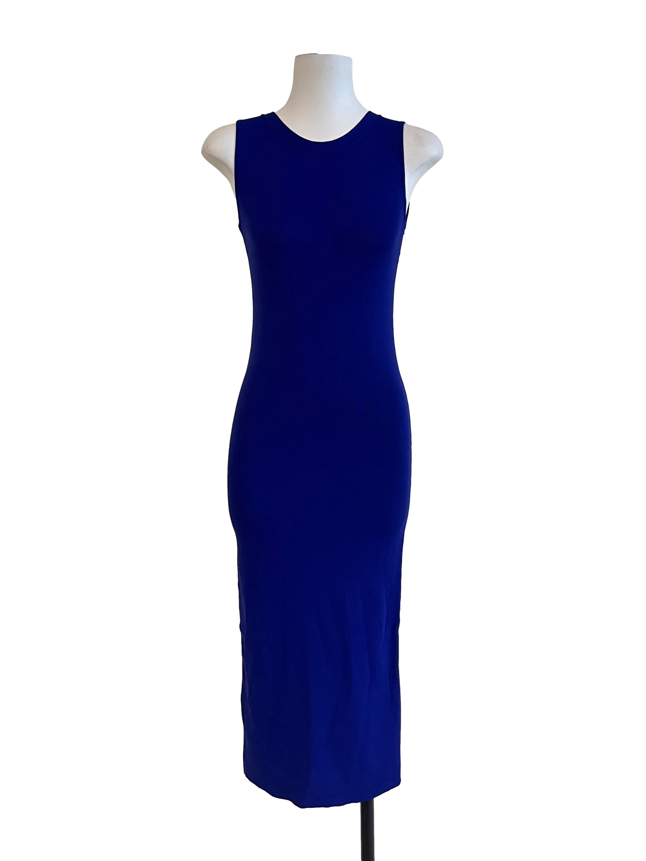 Violet Purple Round Neck Sleeveless Dress