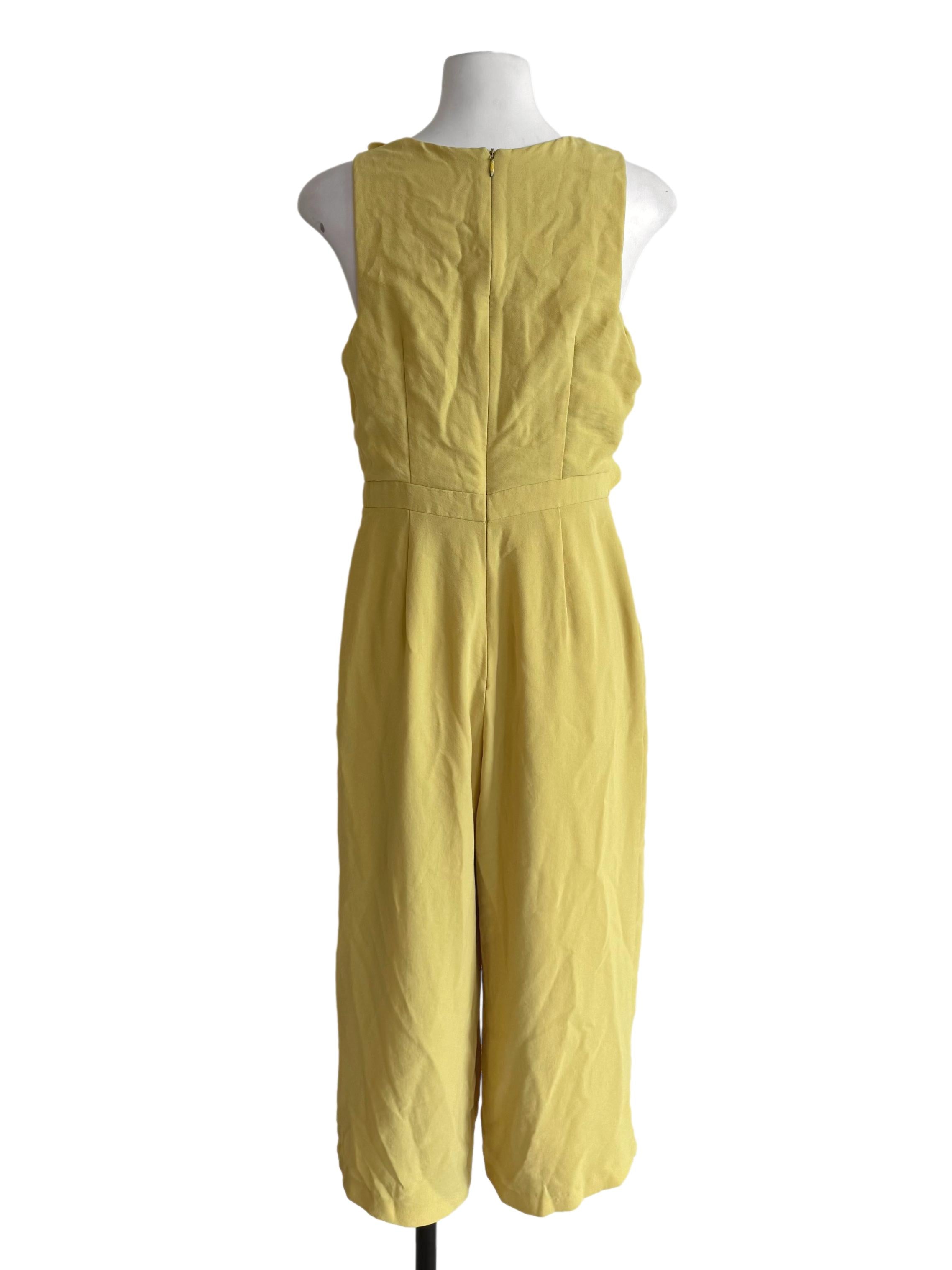Candy Yellow Ruffled High Waist Jumpsuit