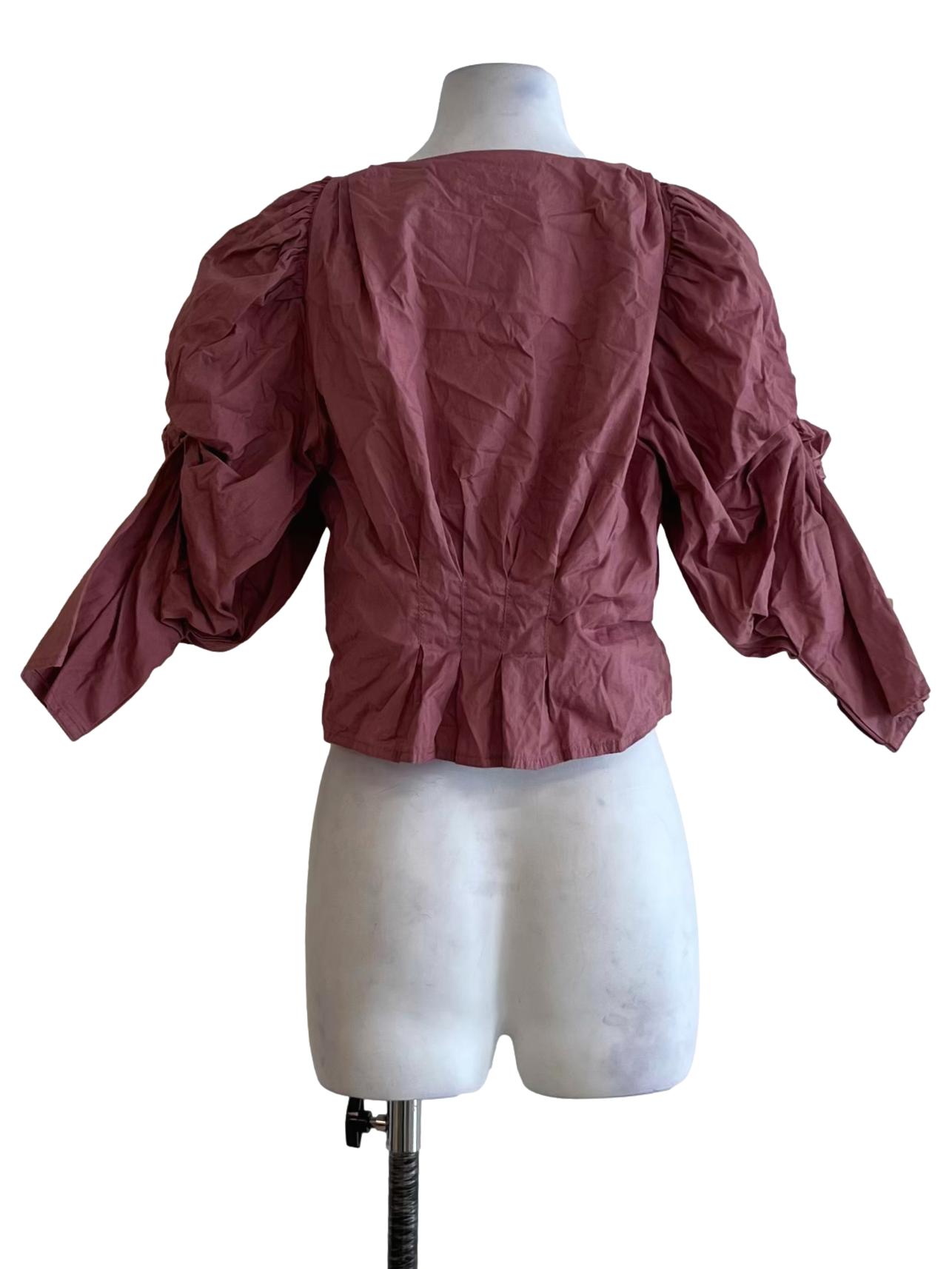 Blush Pink V-Neckline Blouse