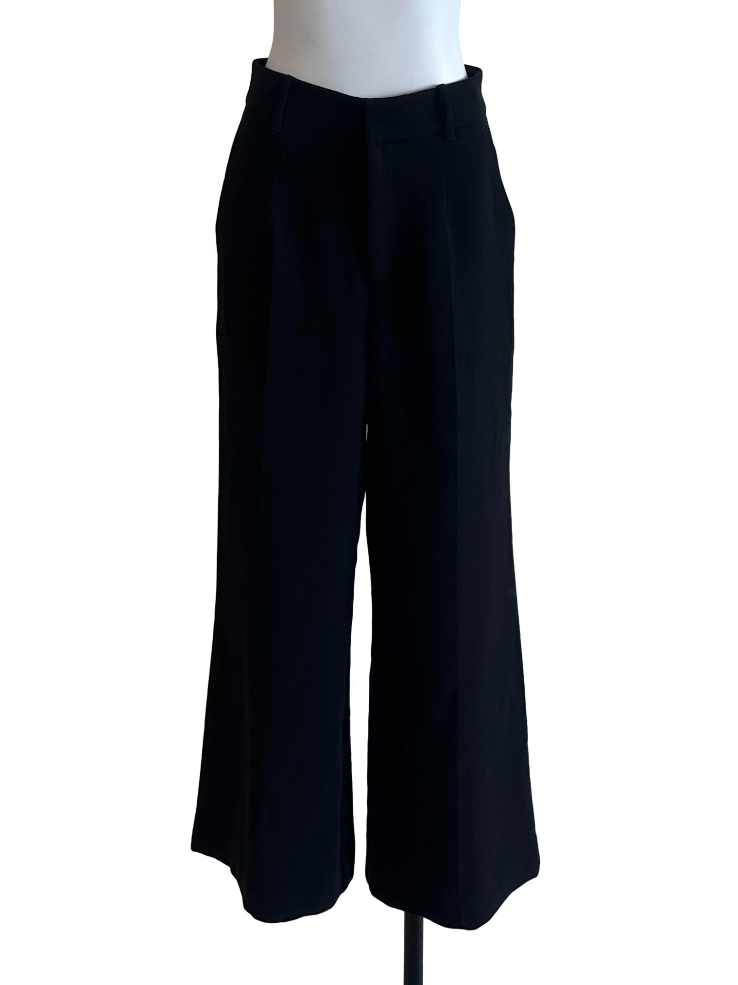 Raven Black Flare Long Pants
