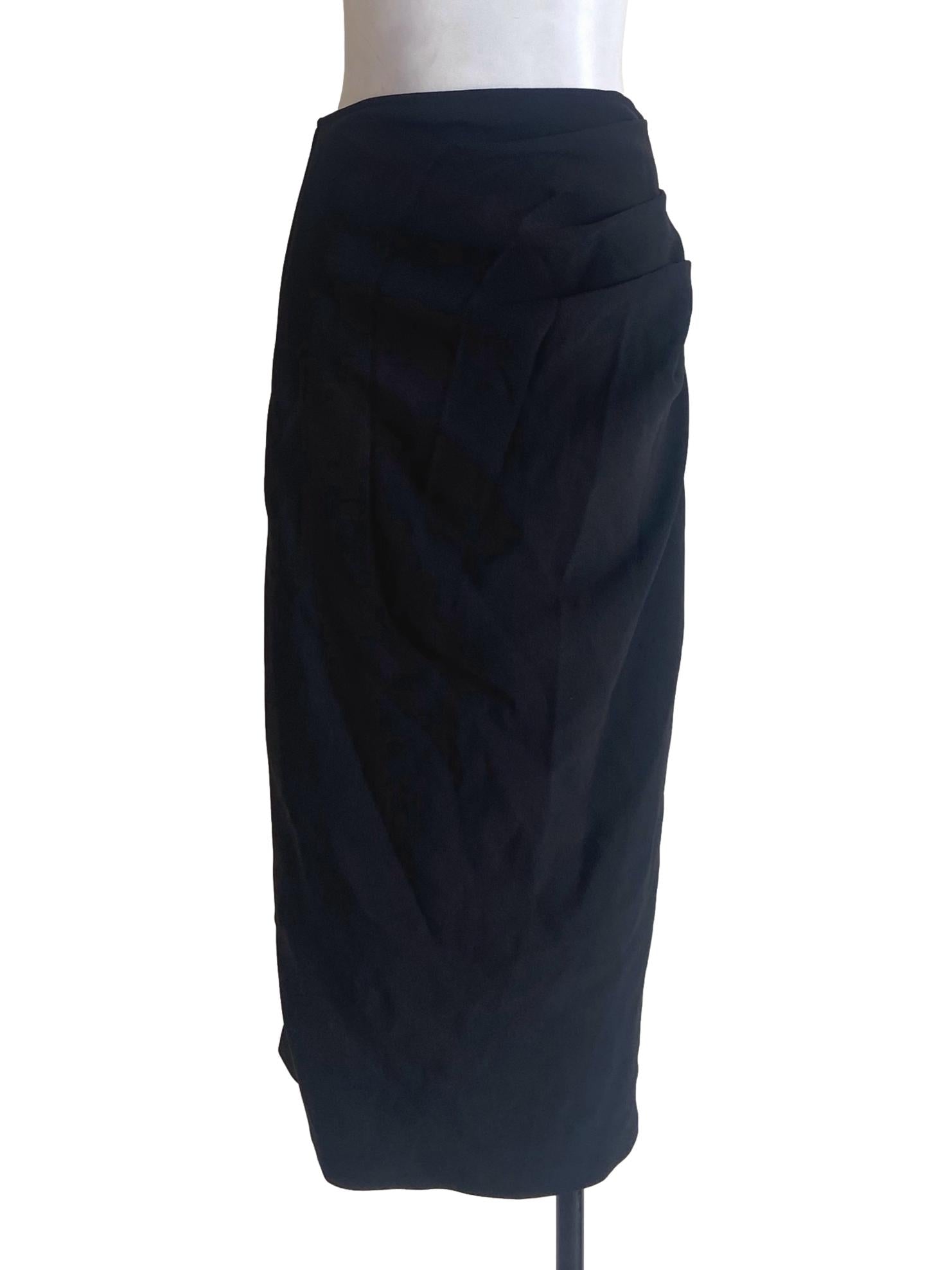 Black Cowl Pegged Skirts