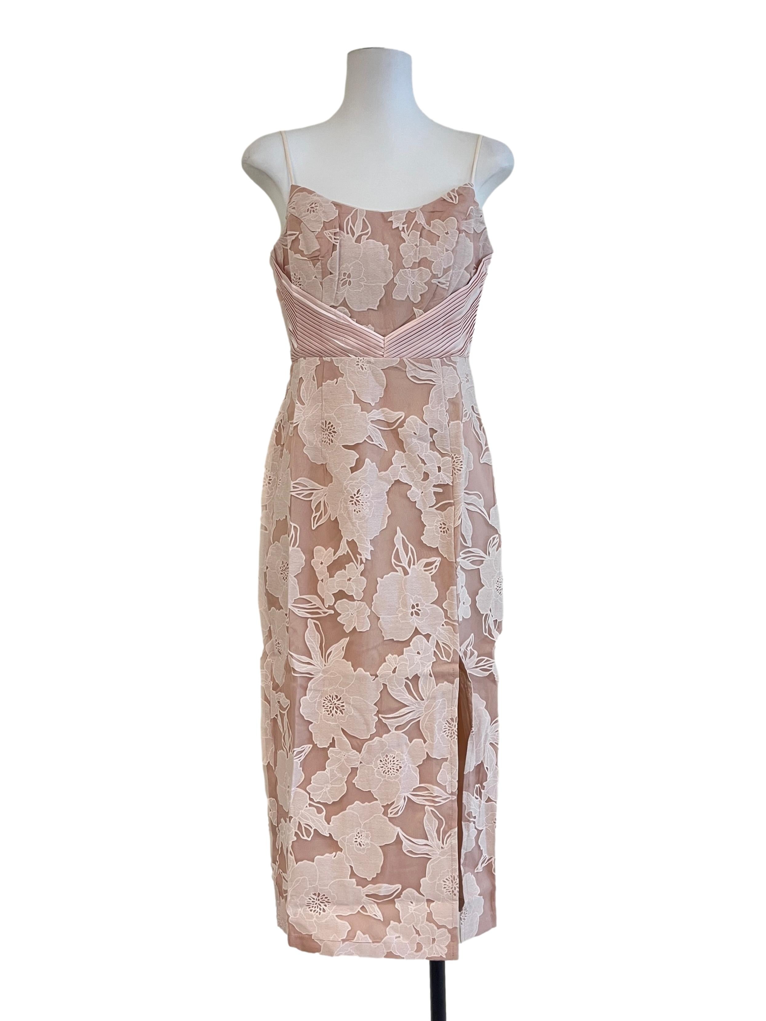 Salmon Pink Floral Texture Dress