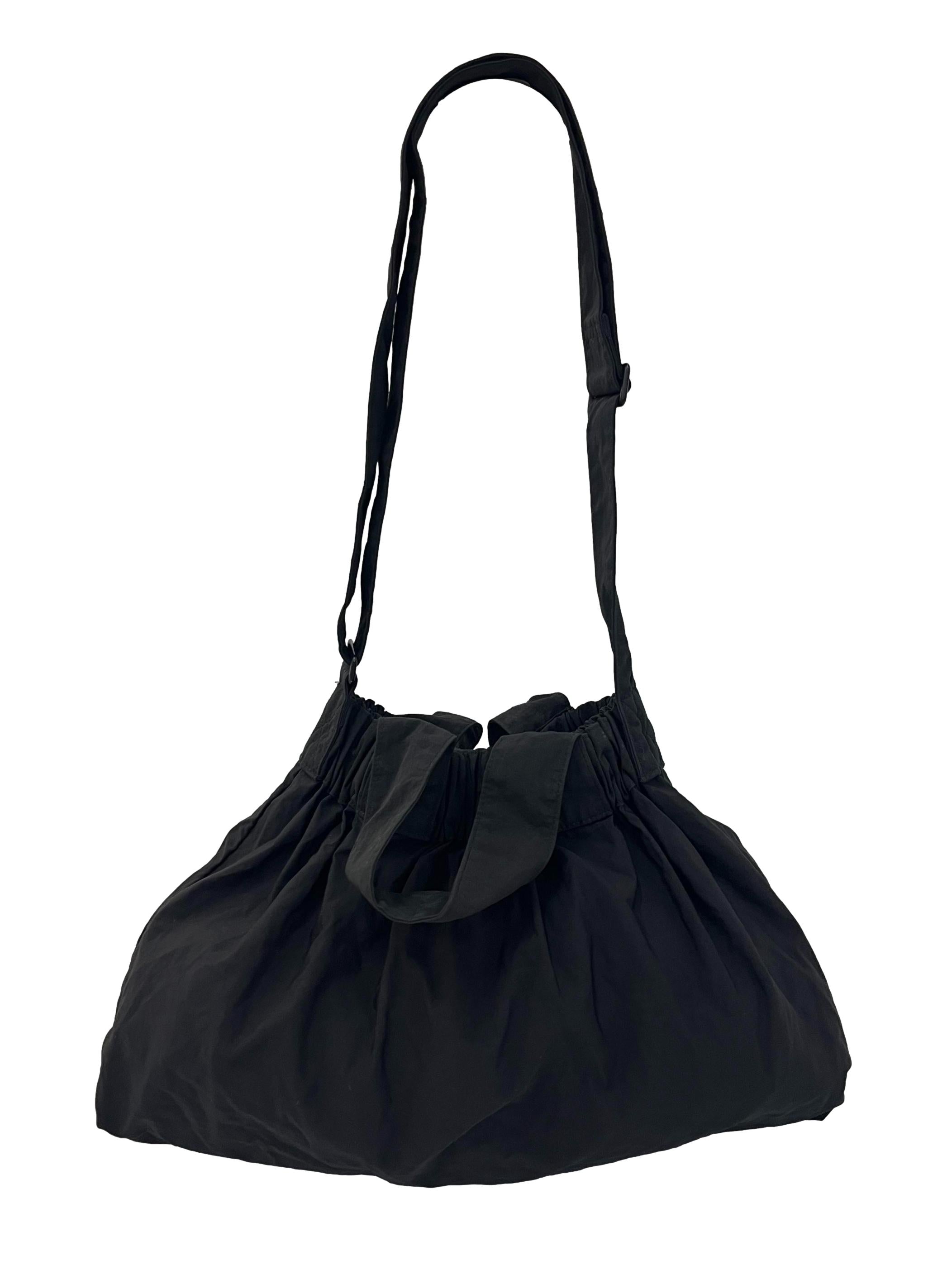Black Nylon Dumpling Bag