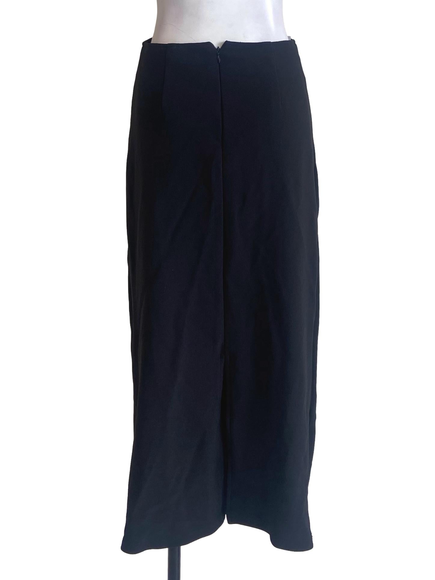 Black Cowl Pegged Skirts