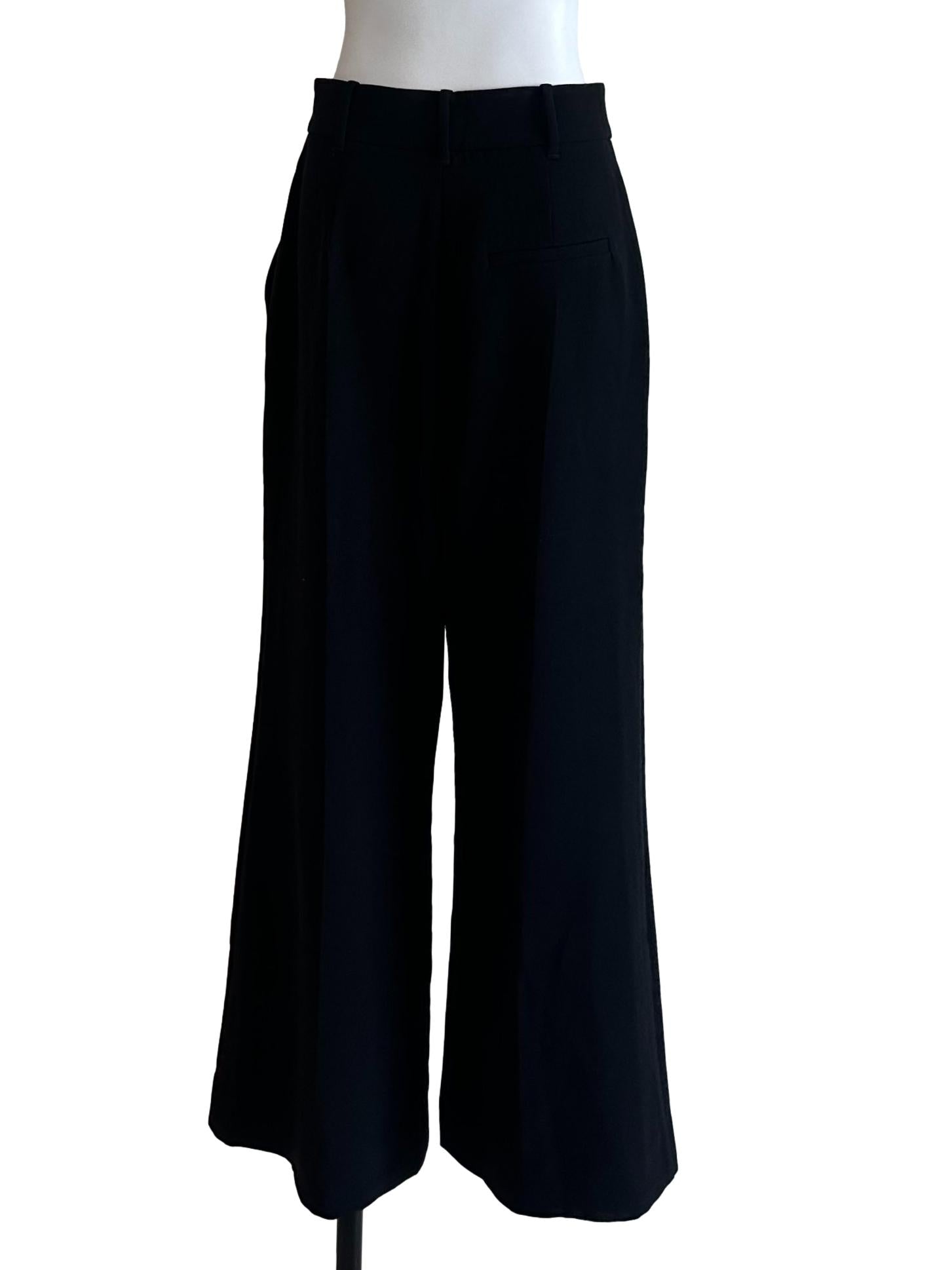 Raven Black Flare Long Pants