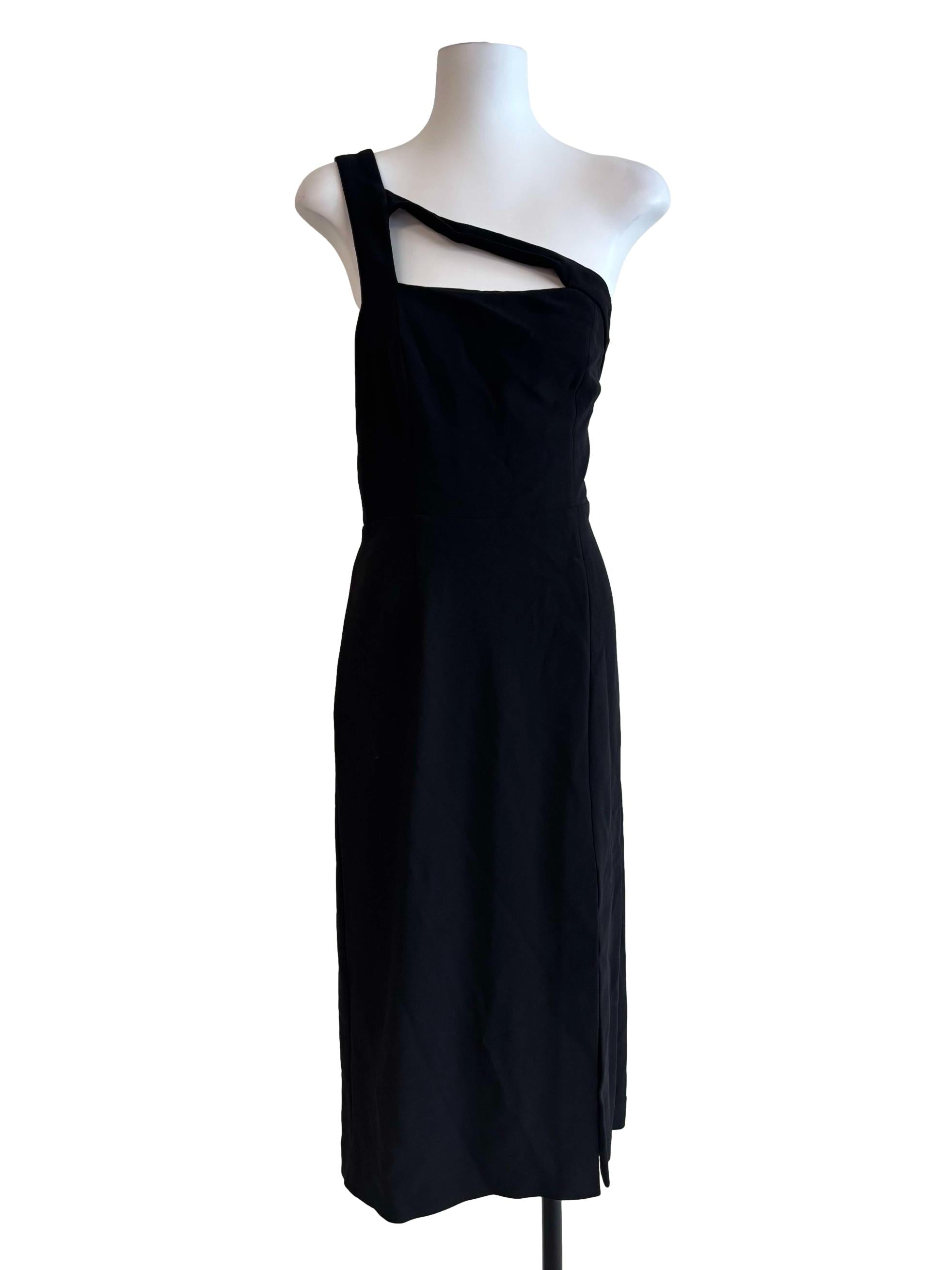 Parisian Black T-Shoulder Sheath Dress