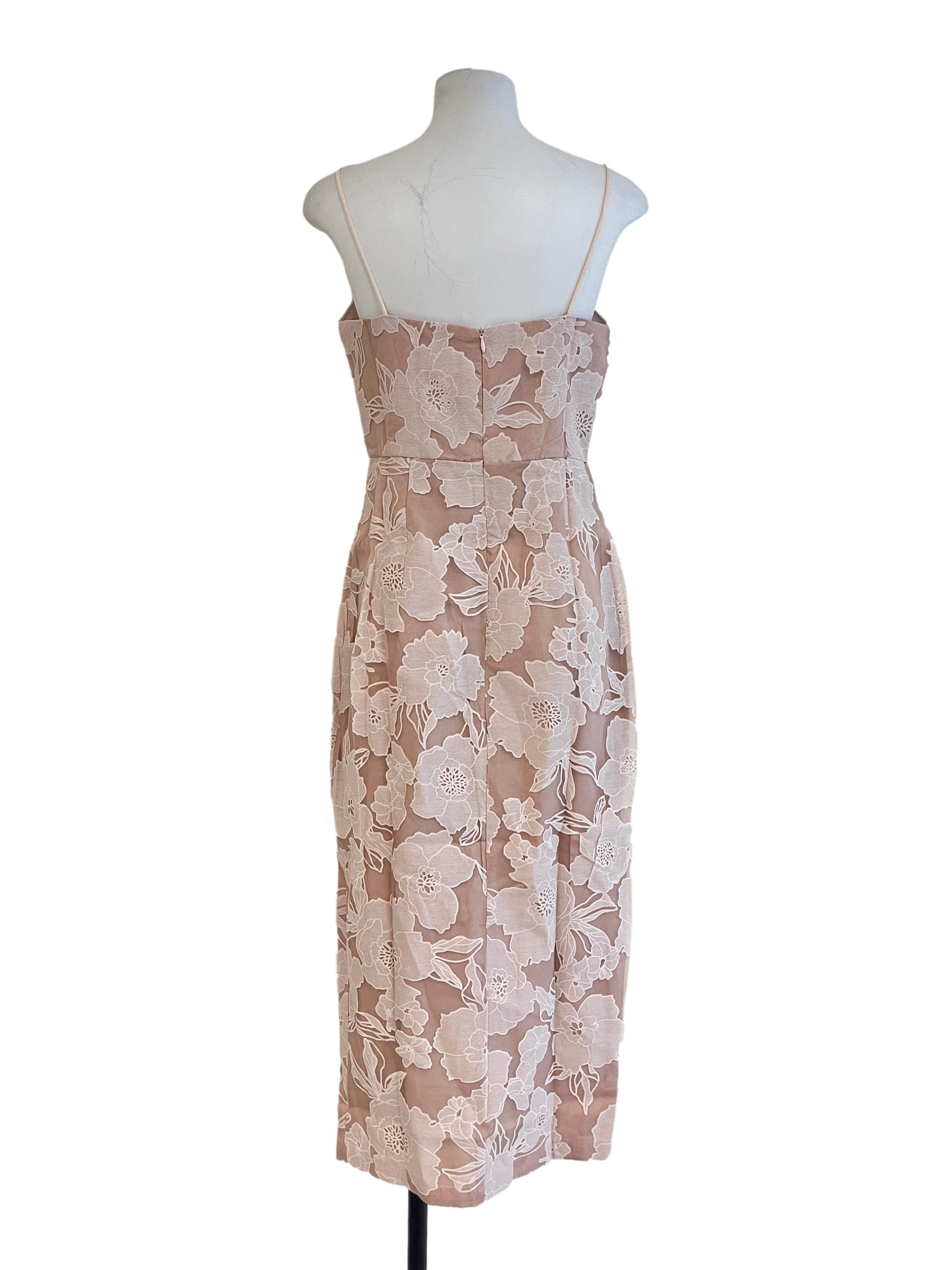 Salmon Pink Floral Texture Dress
