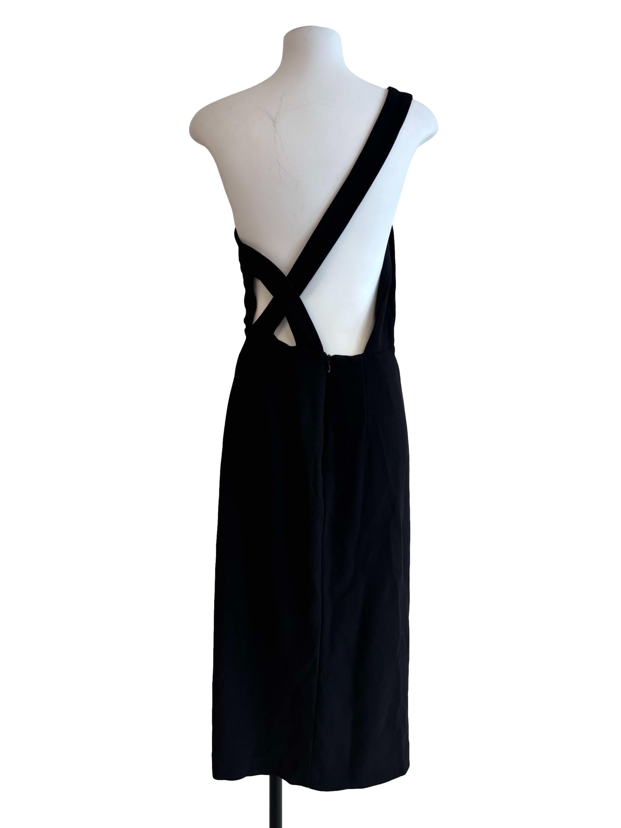 Parisian Black T-Shoulder Sheath Dress