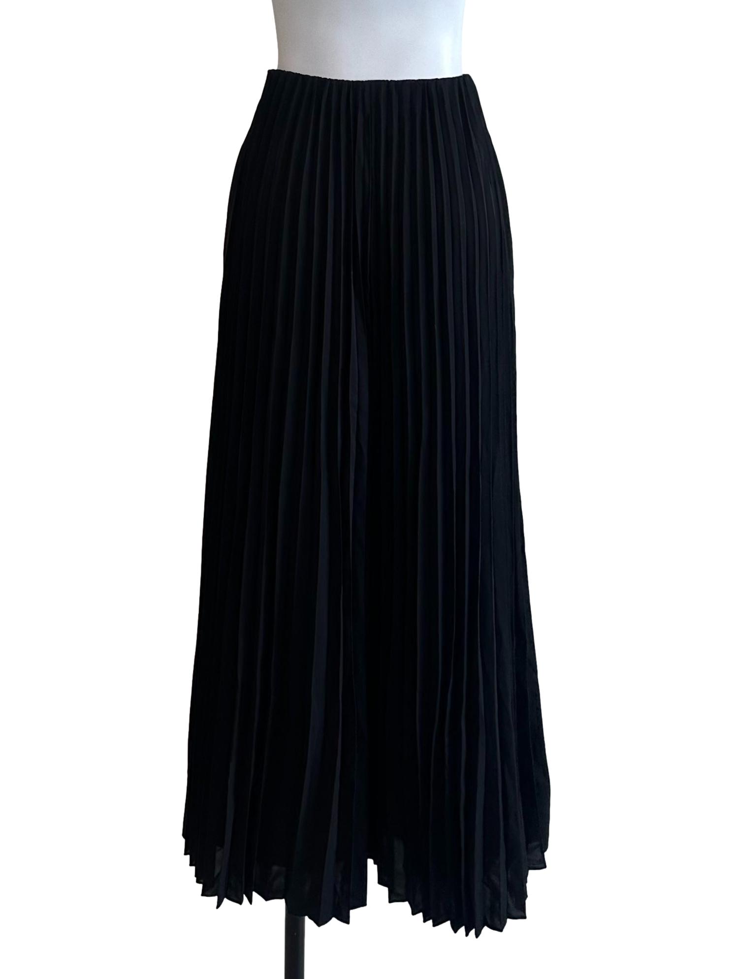 Onyx Black Pleated Pants