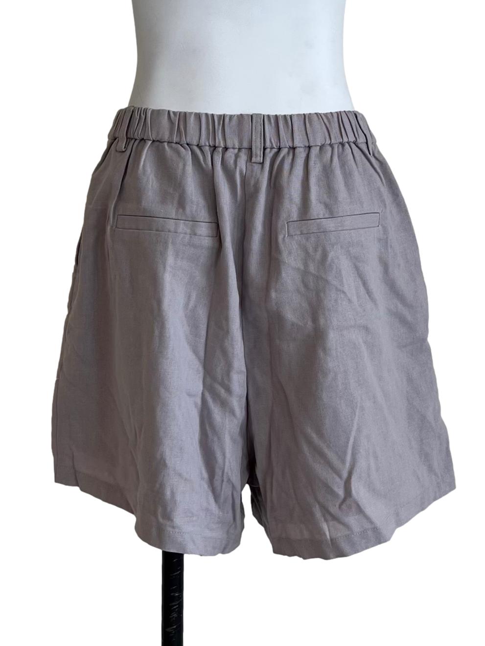 Dove Grey Tailored Flare Shorts