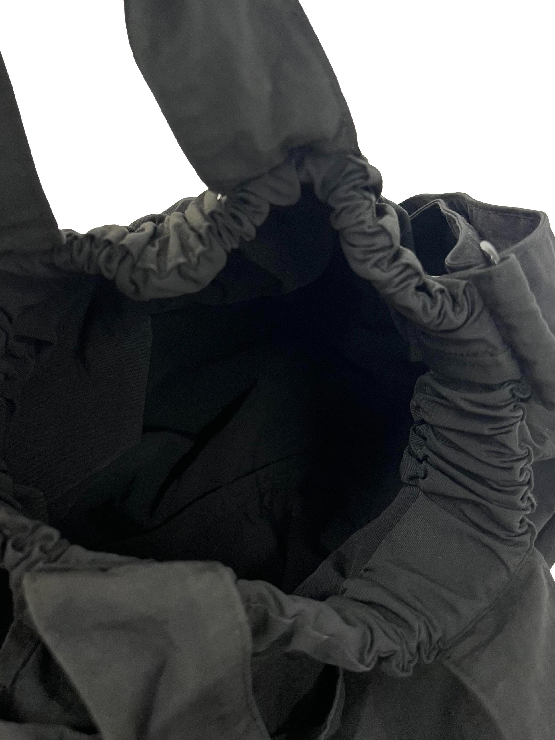 Black Nylon Dumpling Bag