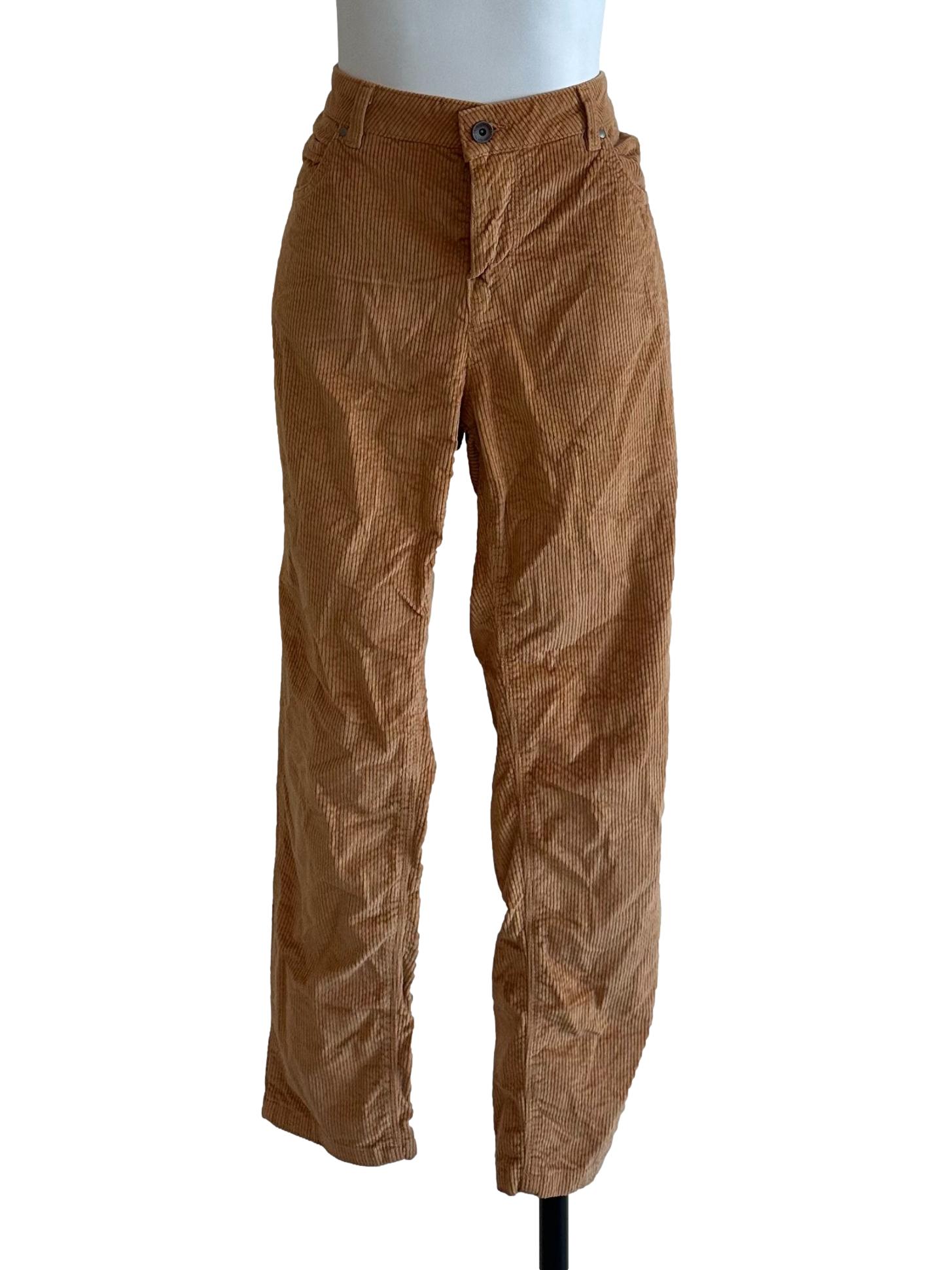 Caramel Brown Textured Pants