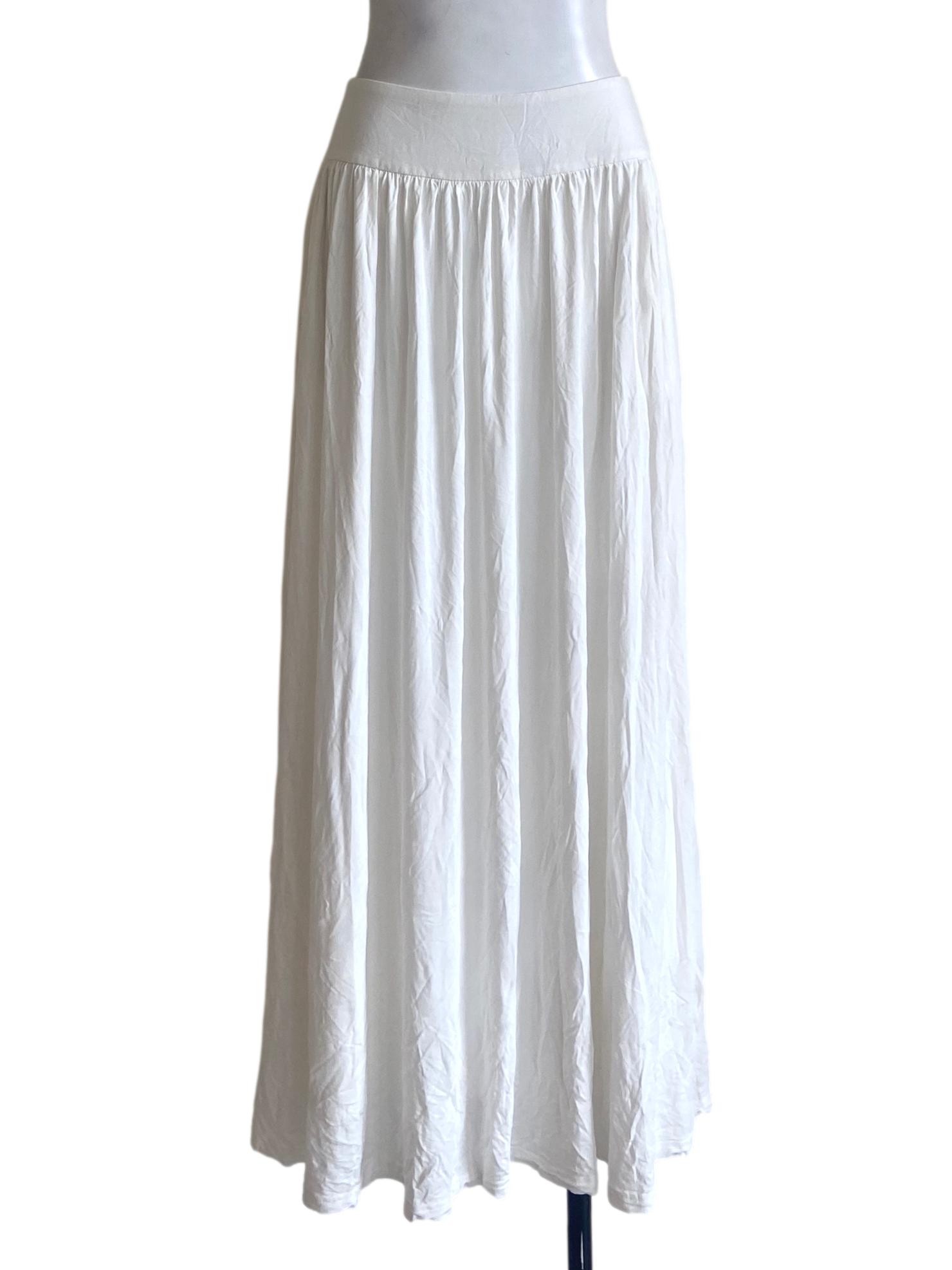White High Waist Long Skirts