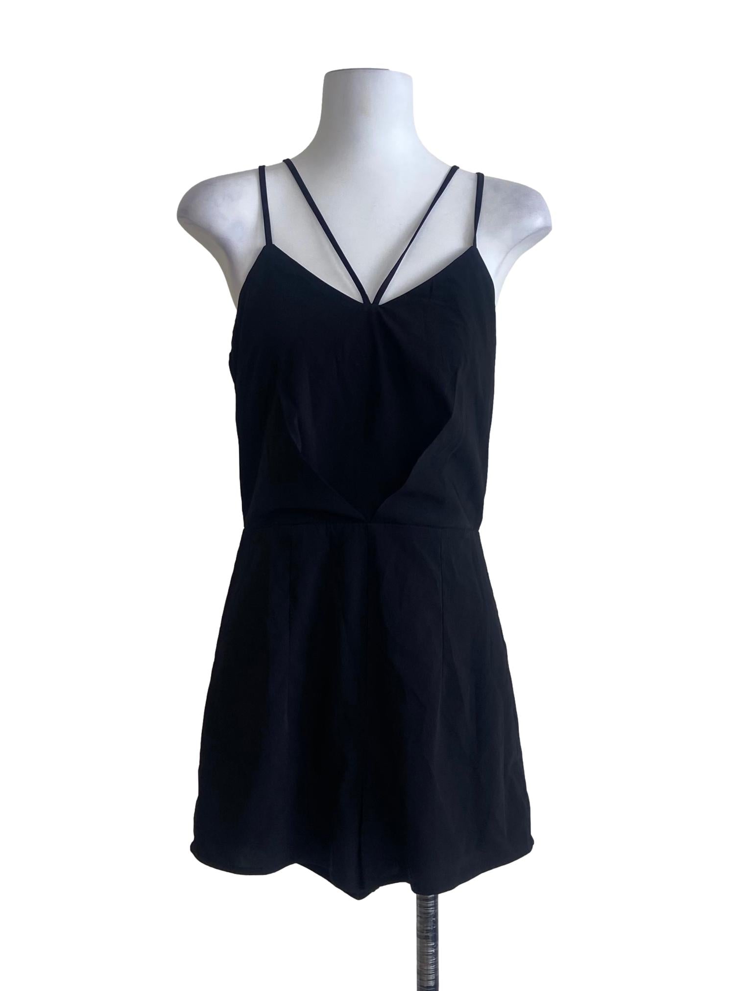 Black Spaghetti Strap Romper