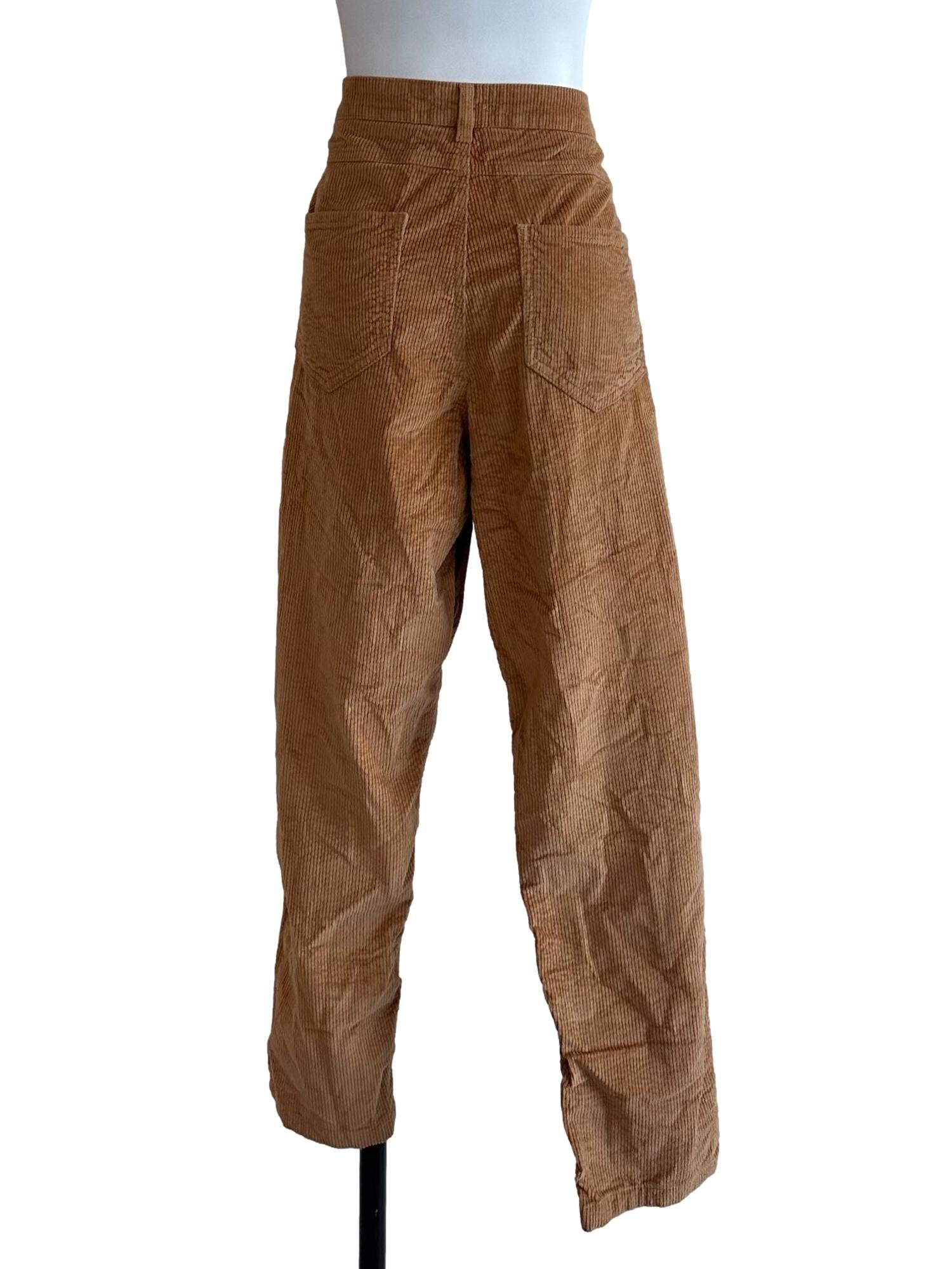 Caramel Brown Textured Pants