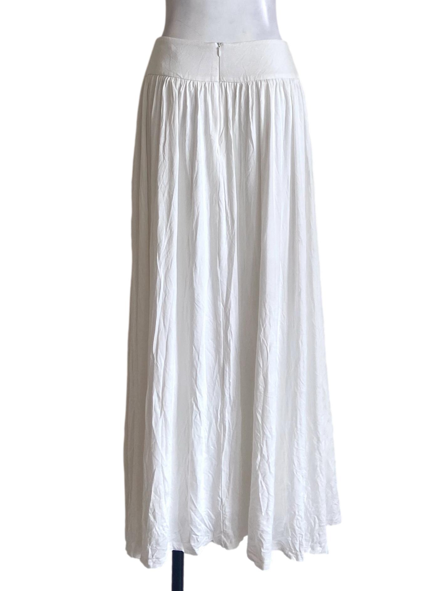 White High Waist Long Skirts