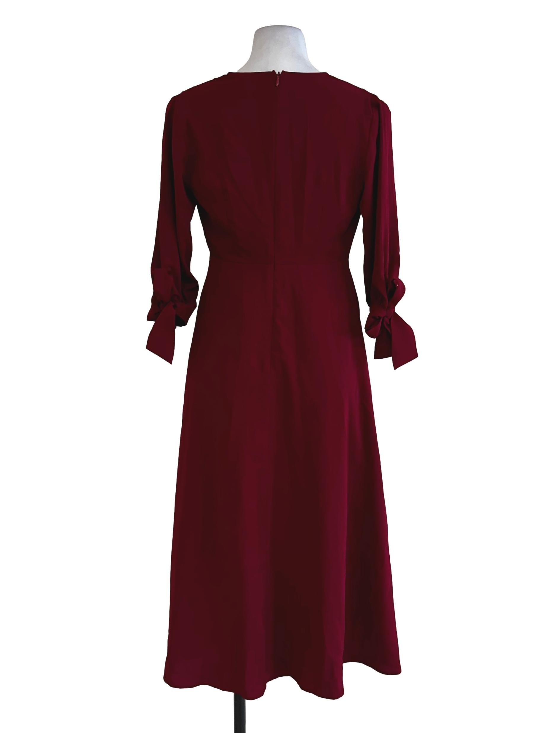 Red V Neck Maxi Dress