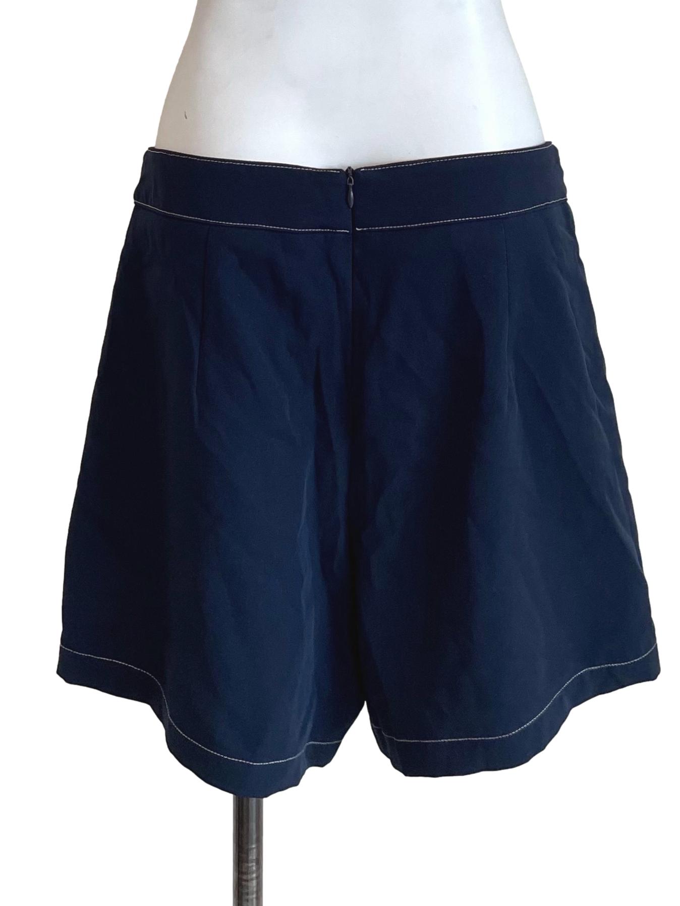 Dark Navy Patch Pocket Shorts