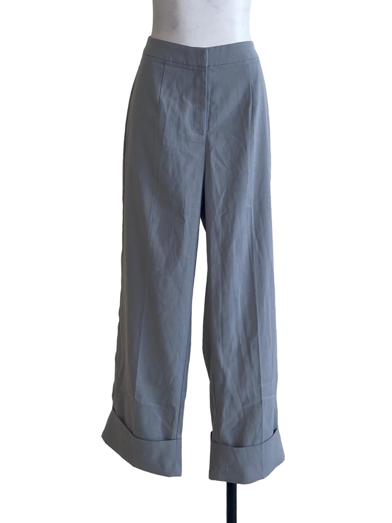 Frost Blue Formal Straight Pants