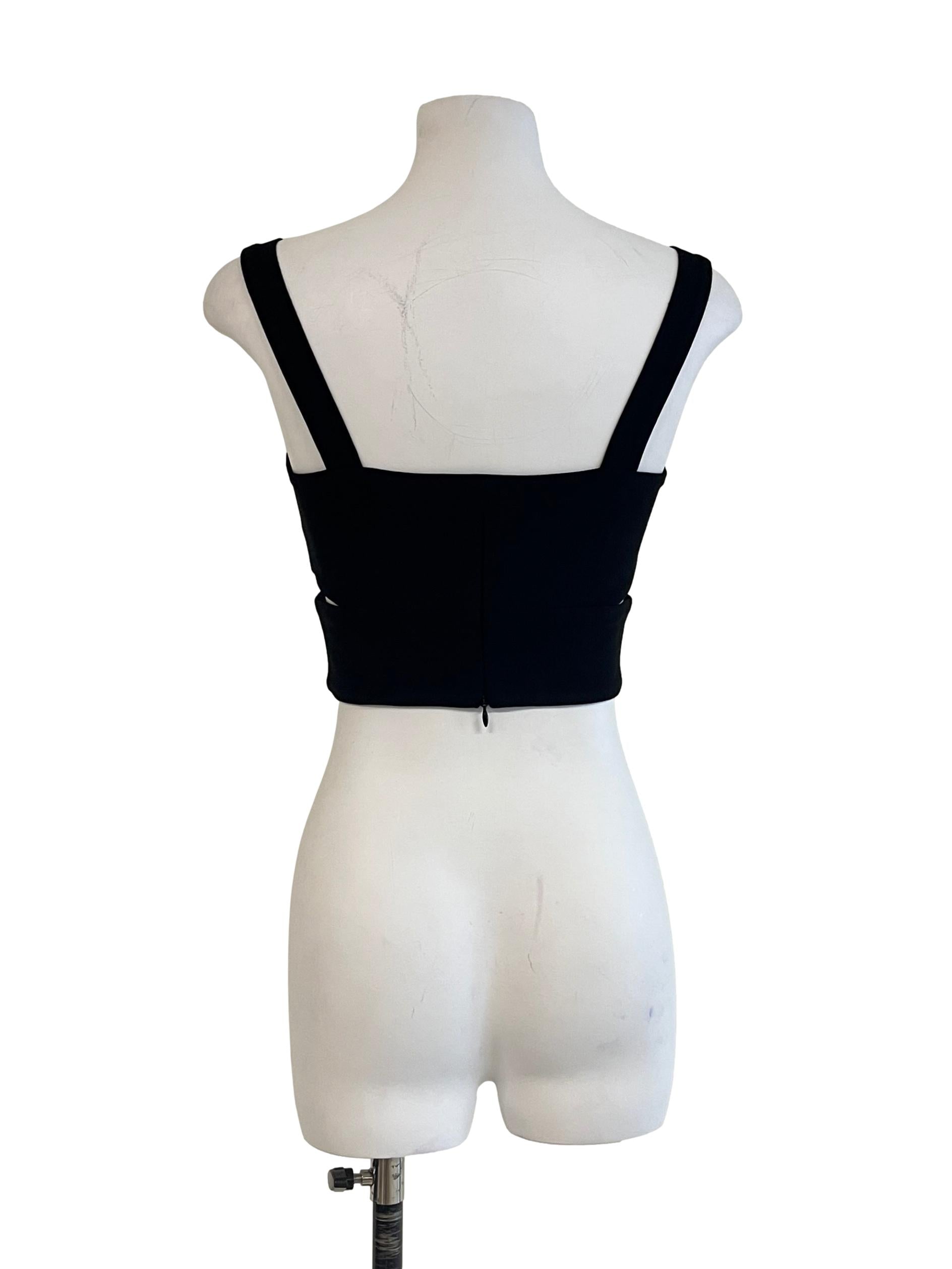 Pitch Black Sweetheart Neck Top