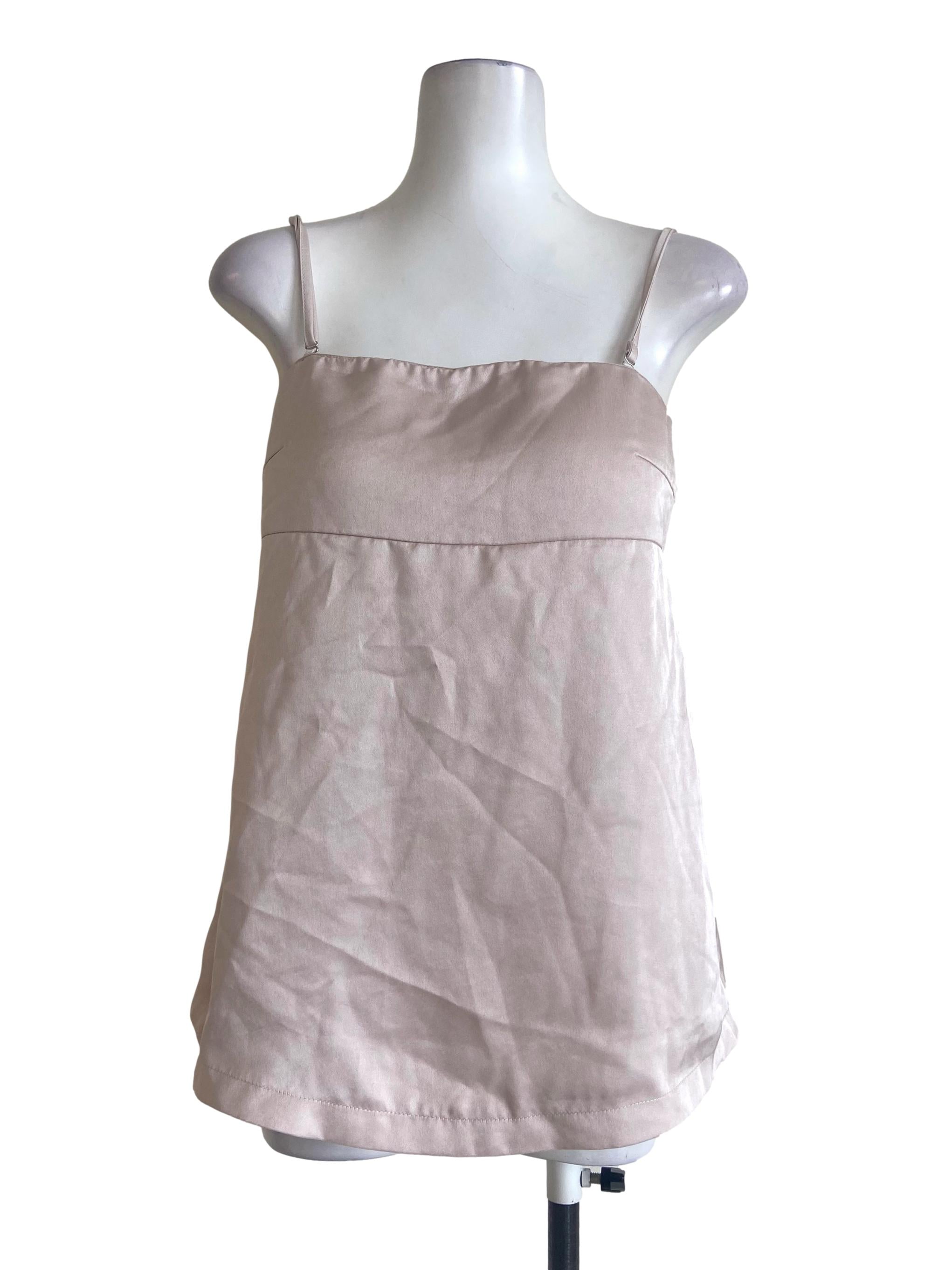 Linen Twill Sleeveless Shift Top