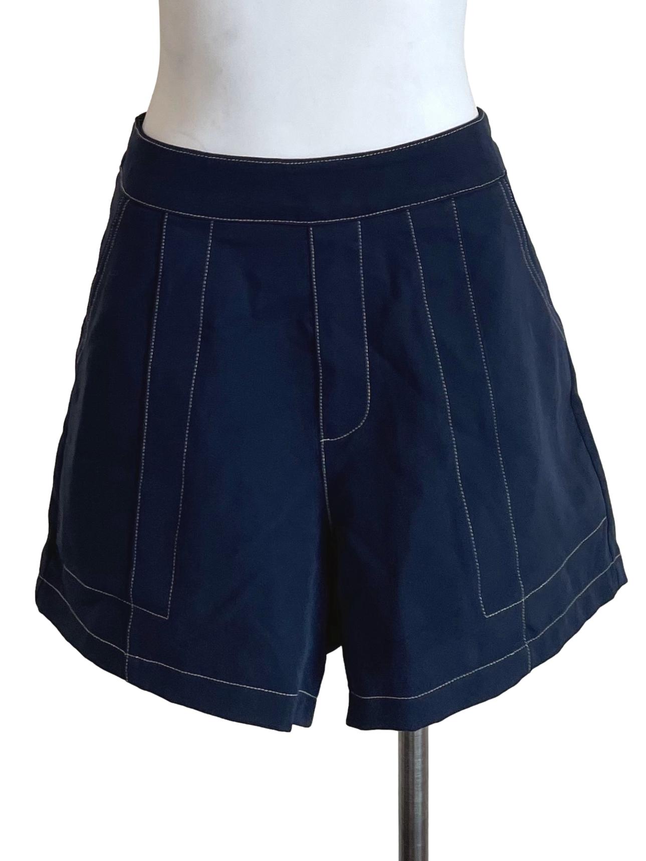 Dark Navy Patch Pocket Shorts
