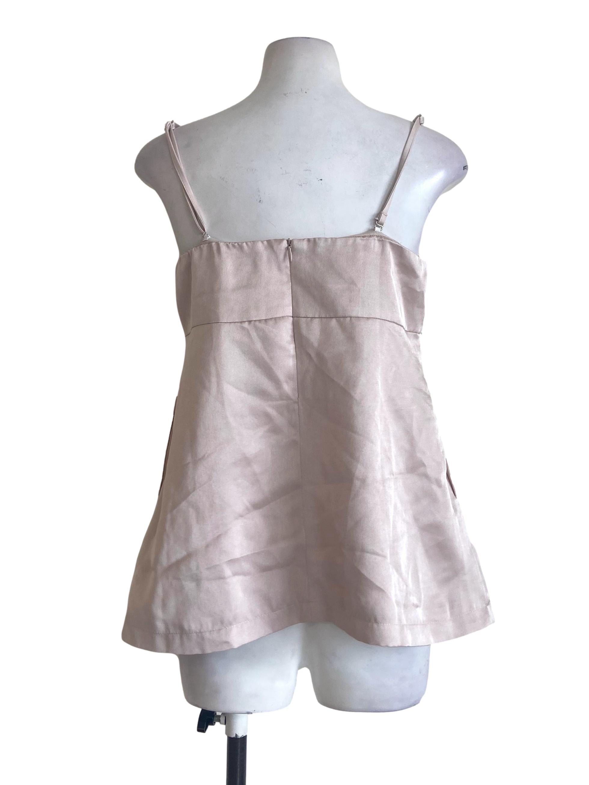 Linen Twill Sleeveless Shift Top