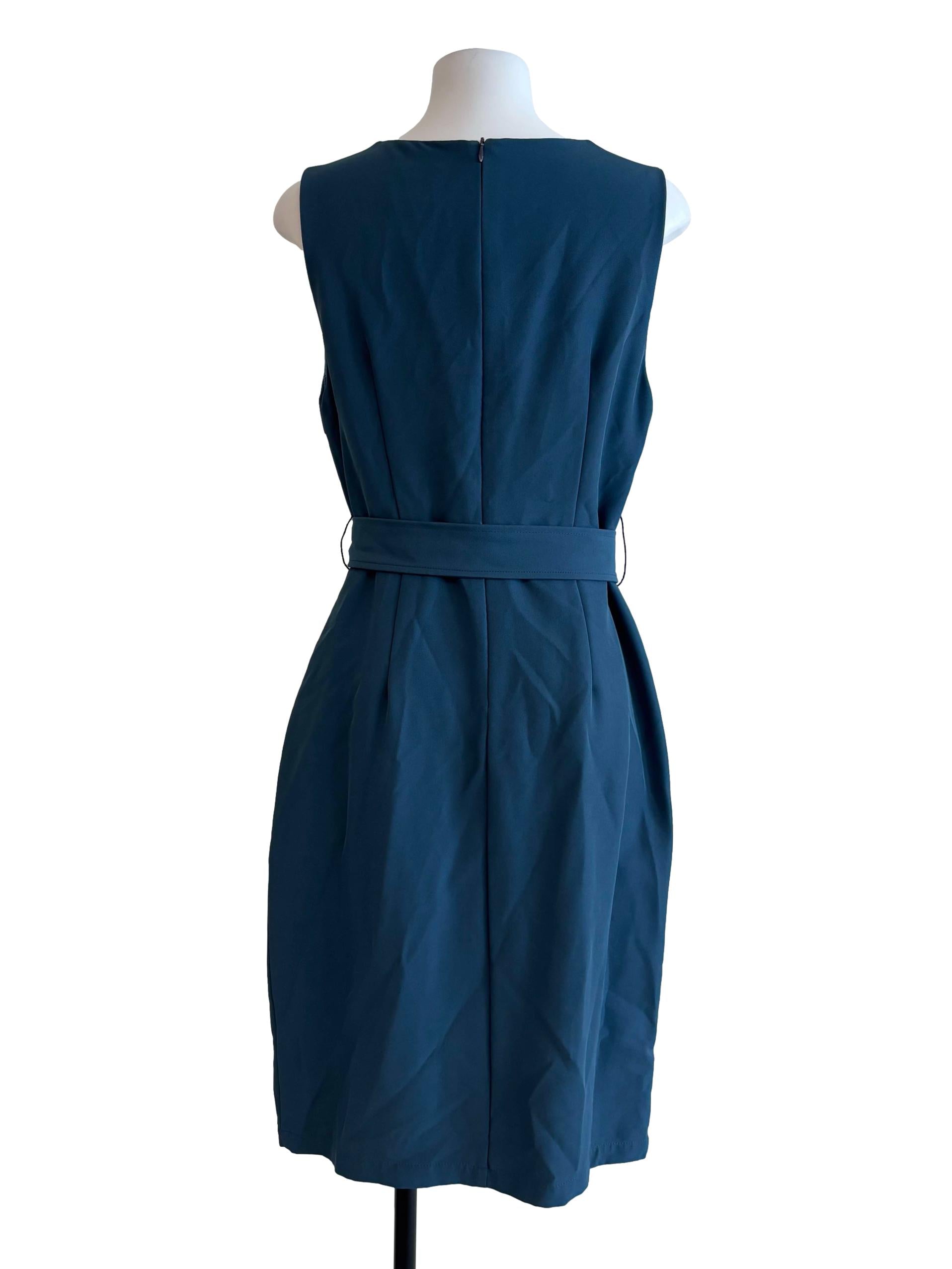 Lapis Blue Sleeveless Sheath Dress