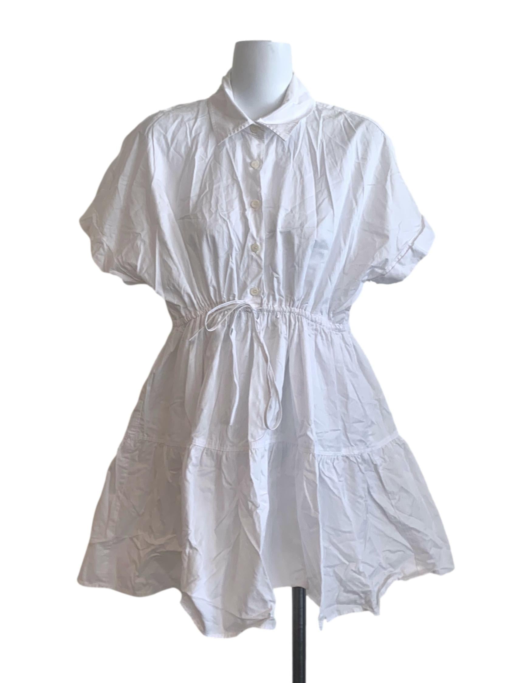 White Collared Shirt Dress
