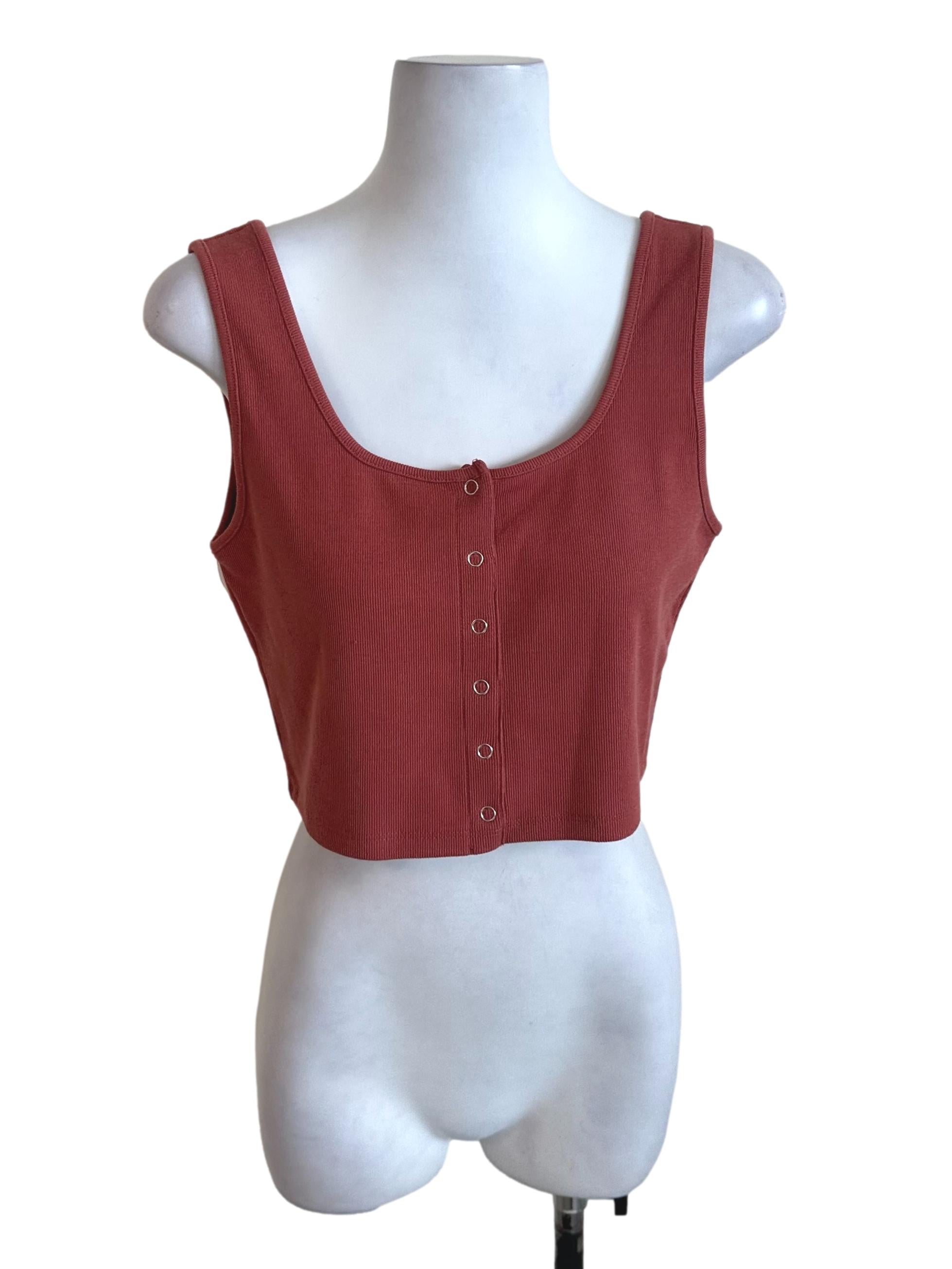 Brick Red Knit Top