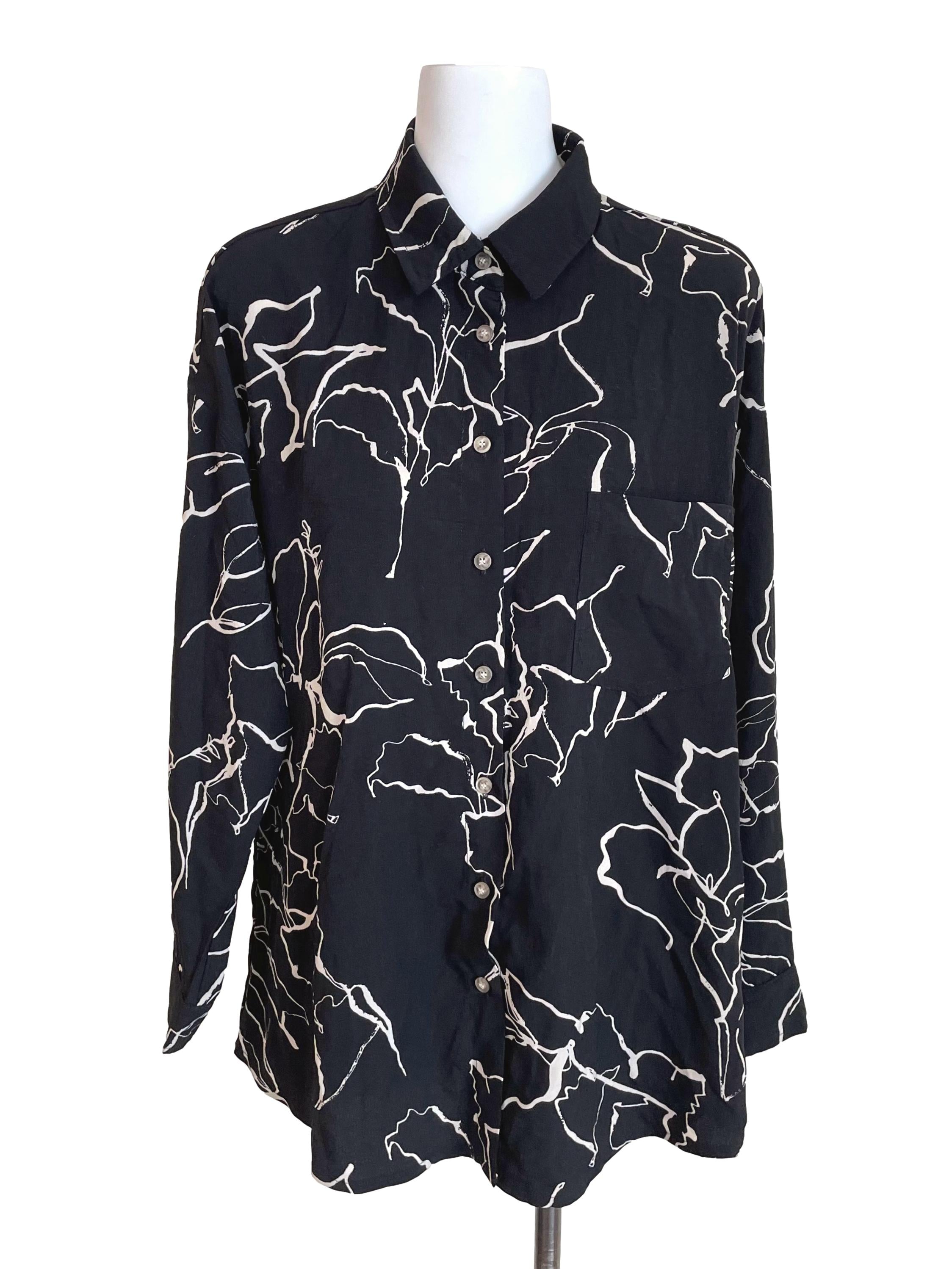 Black Oversized Oxford Shirt Dress TEM
